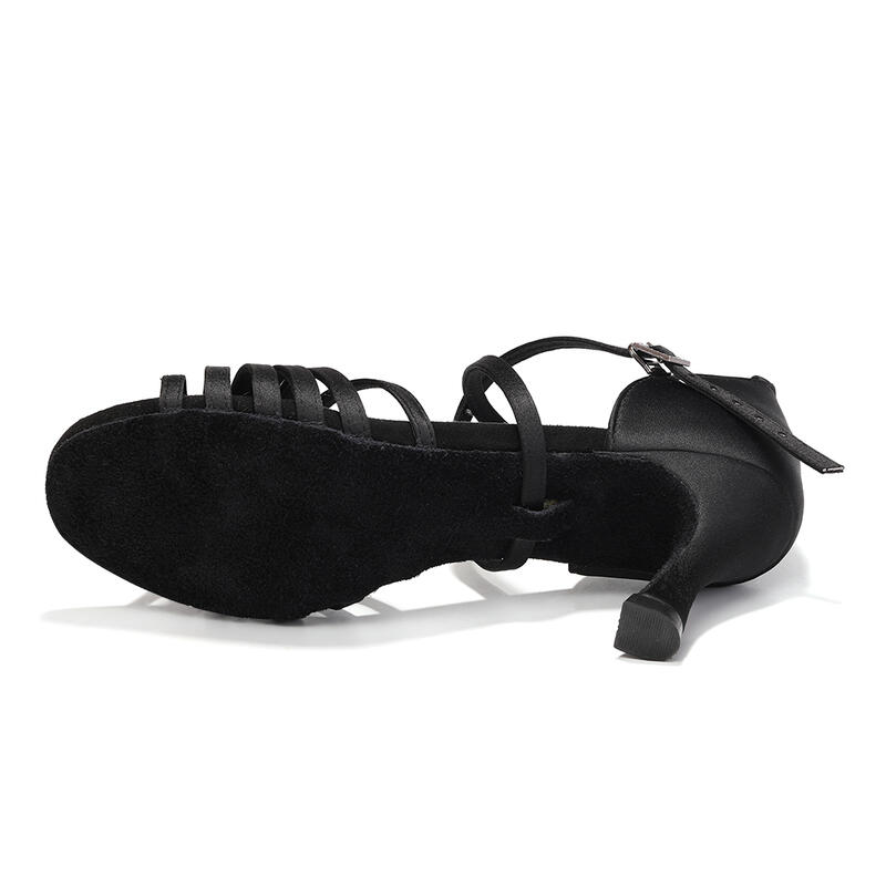 Buty taneczne "Estepona" salsa kizomba bachata latino - czarne 7 cm