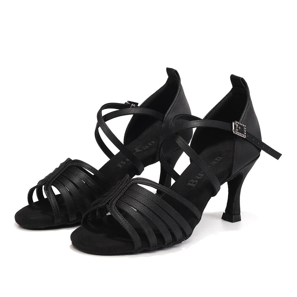 Sapatos de dança "Estepona" salsa kizomba bachata latino - preto 7 cm 5/7