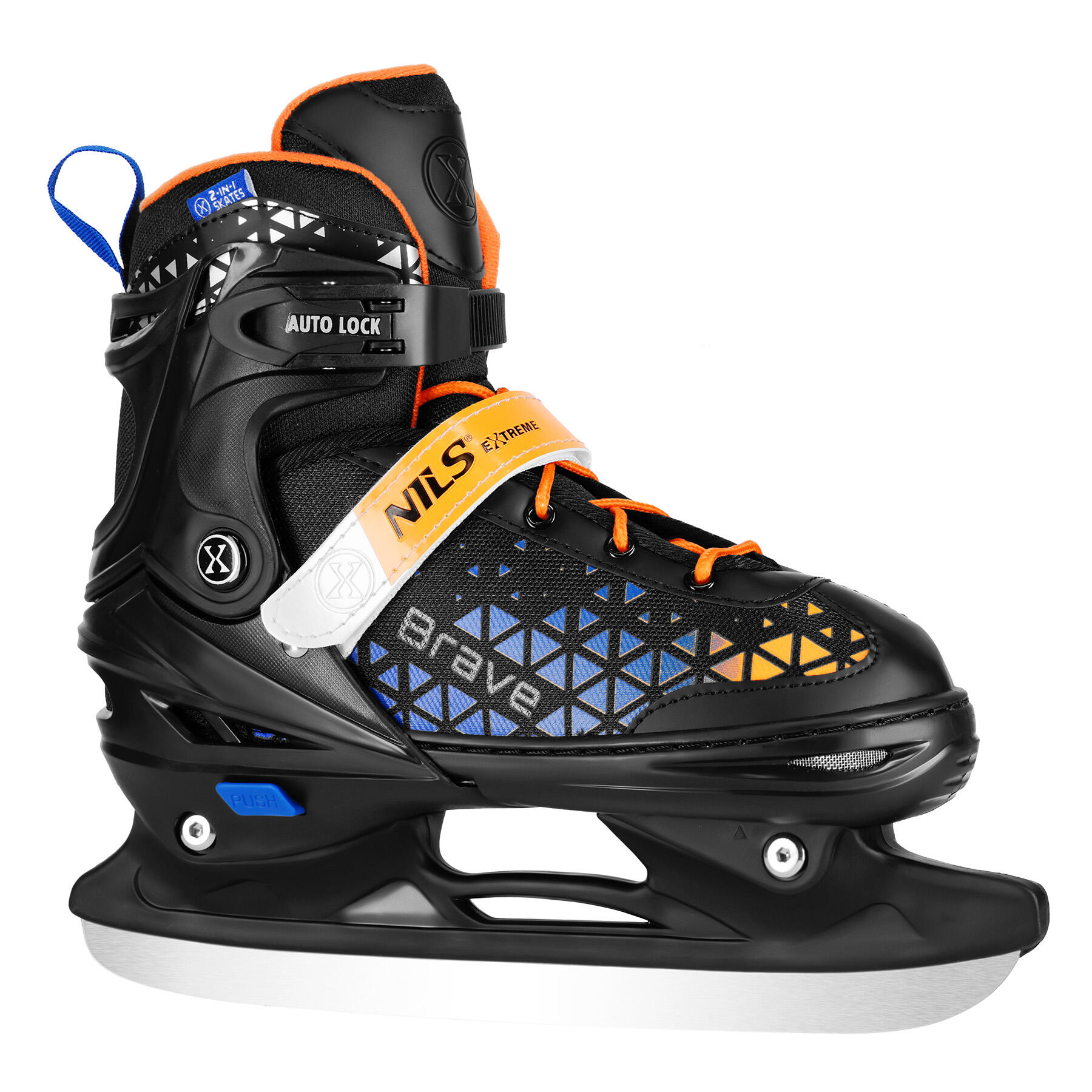 Brave Nils Extreme NH18190A 2-in-1 inline skates met hockey skate plaat 6/7