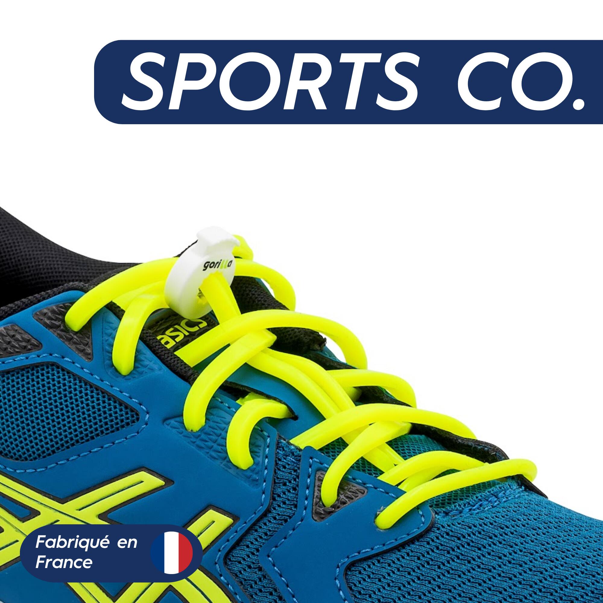 Lacets Gorilla - Lacets Élastiques Tennis Basketball Appuis Optimaux En Silicone - Jaune Fluo - Lacets - Jaune - Decathlon