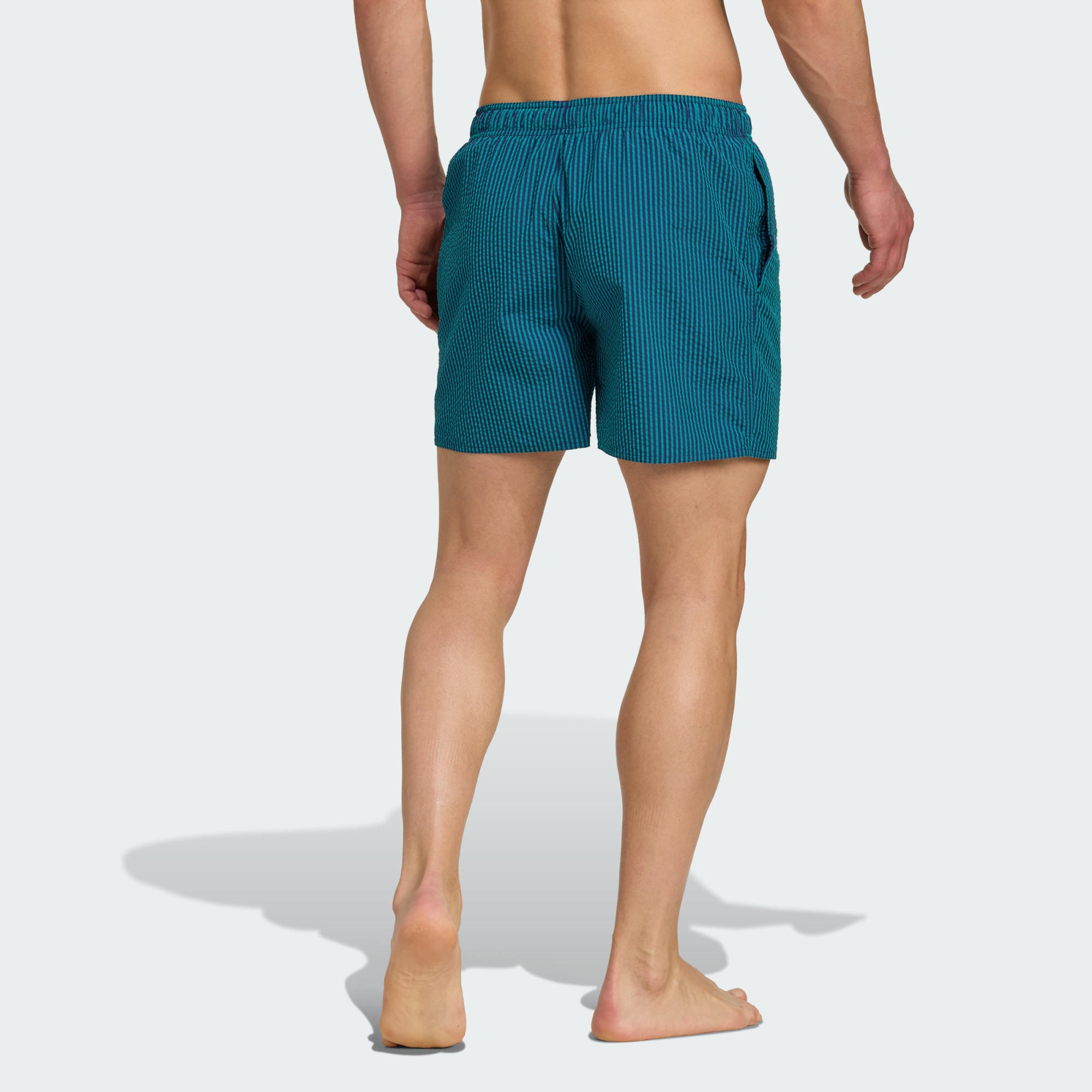 Seersucker Stripy Swim Shorts 5-Inch 3/5