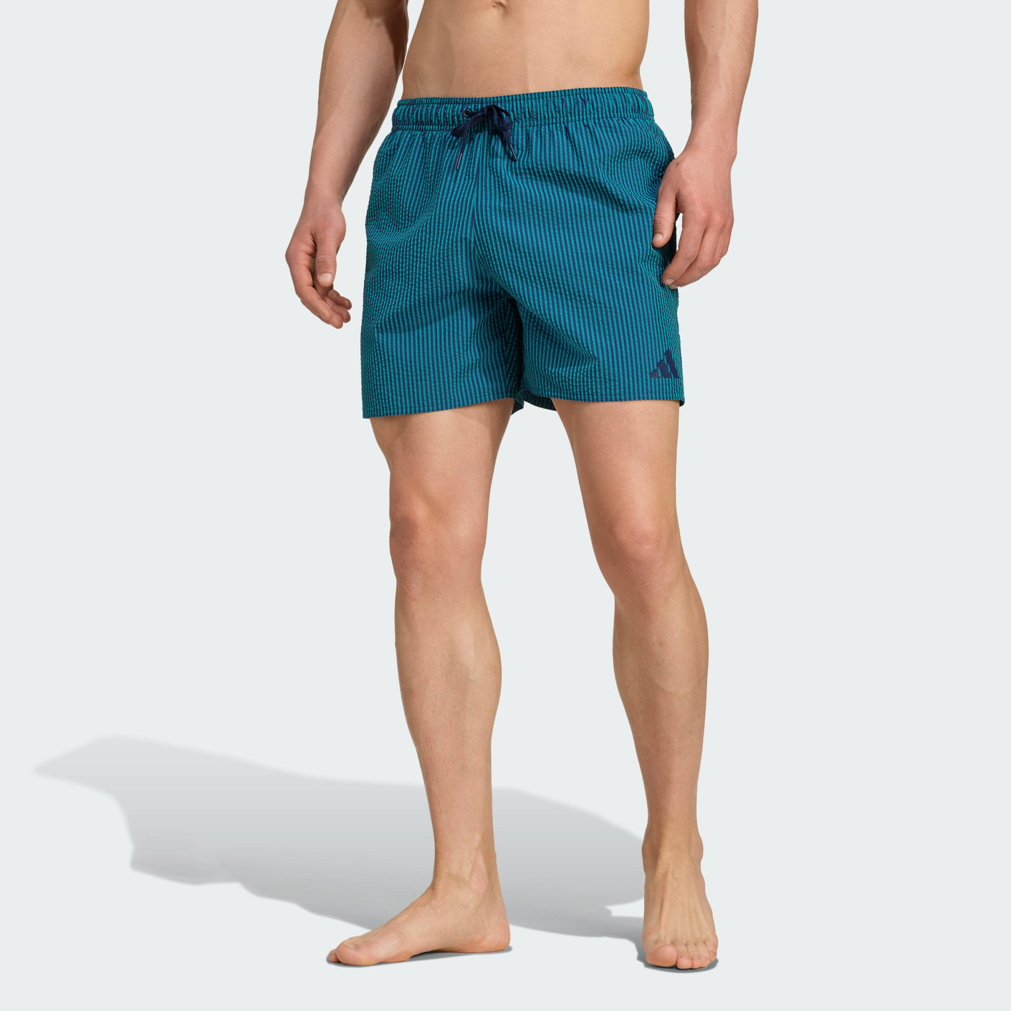 Adidas - Short De Natation Rayé Seersucker 12,7 cm - Bas De Maillot De Bain - Bleu - 36 Xs - Decathlon
