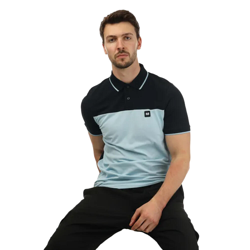 Mens Lario Block Polo Shirt (Blue Navy) 3/3