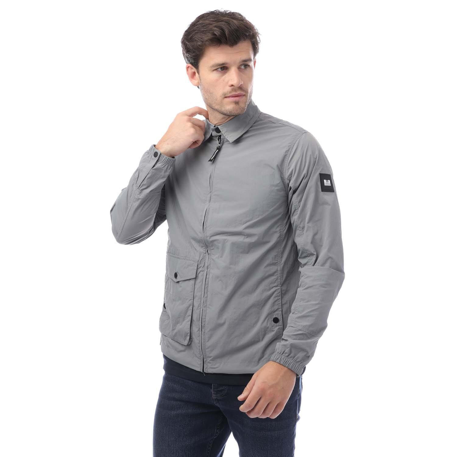 WEEKEND OFFENDER Mens Granville Overshirt (Grey)