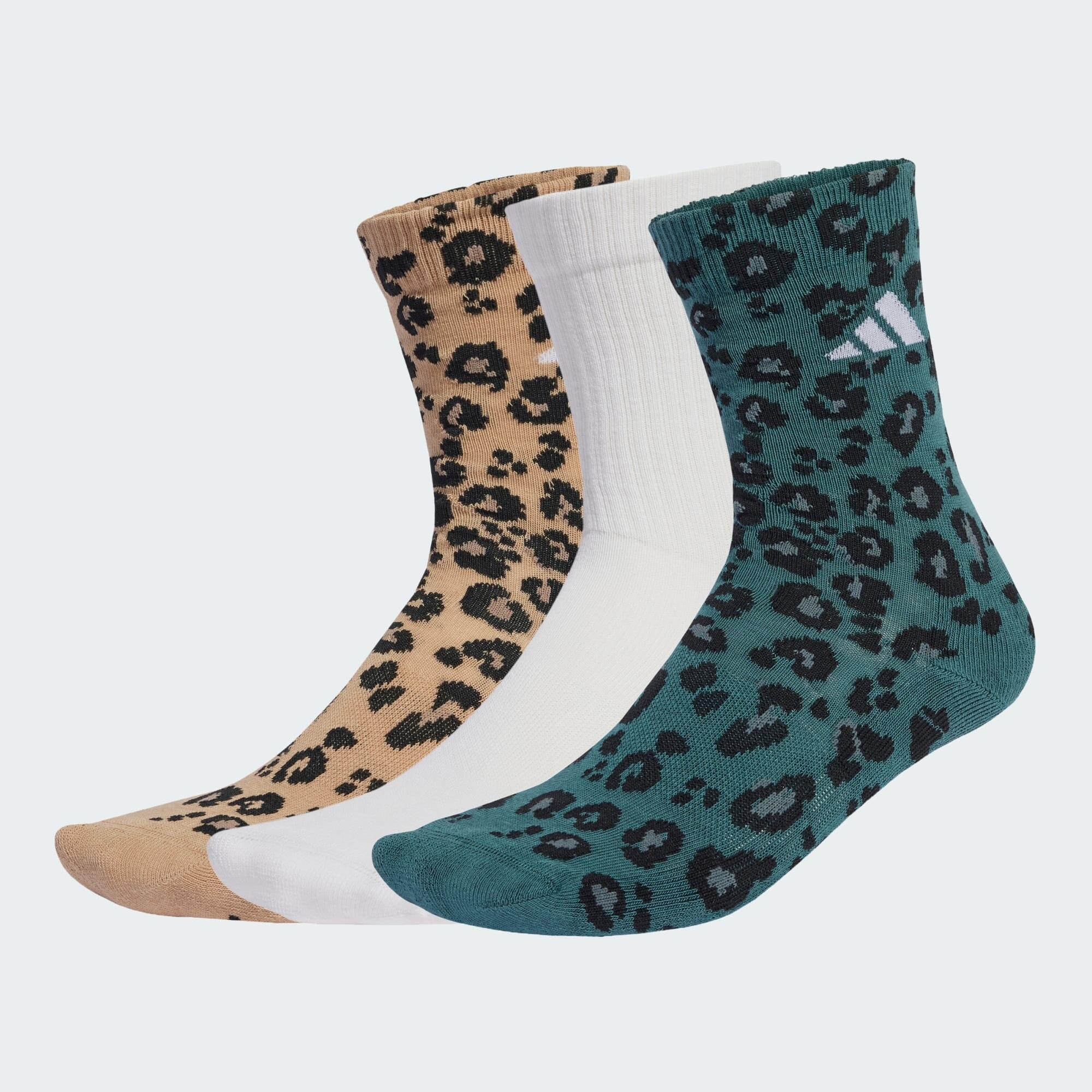Conjunto de 3 pares de meias com estampa de leopardo 4/5