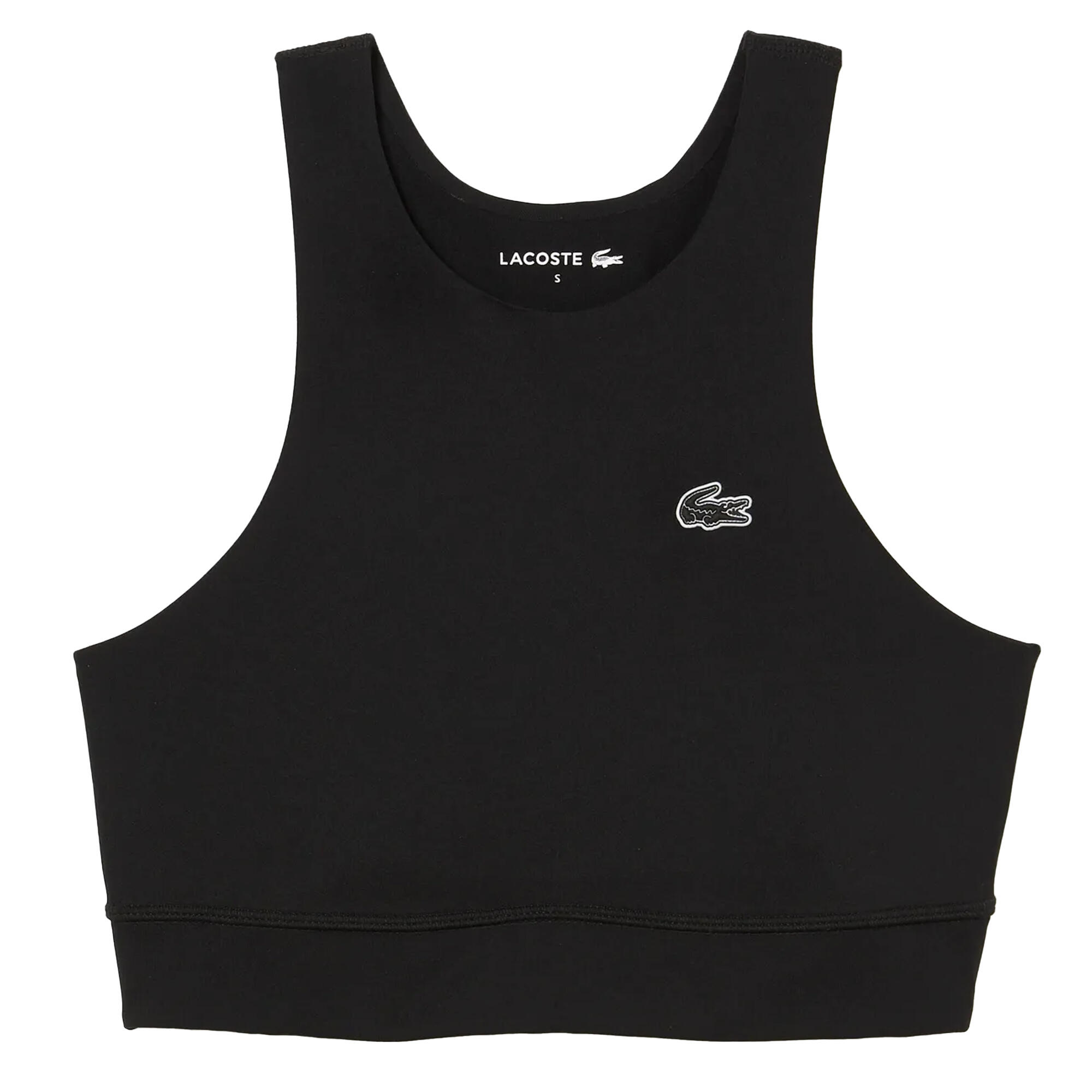 LACOSTE Reggiseno sportivo donna Lacoste nero sagomato UPF50+