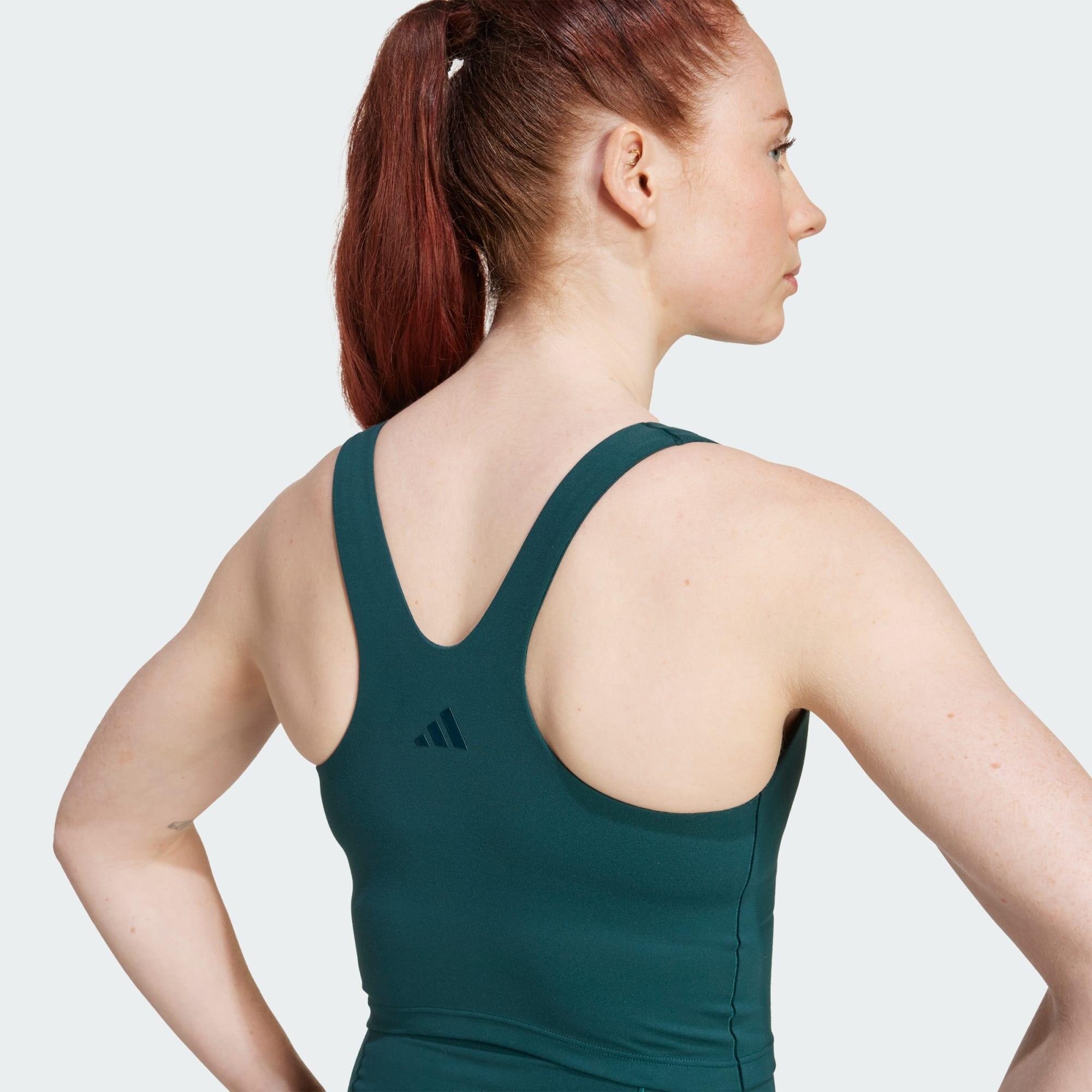 Top con reggiseno integrato adidas All Me a supporto medio 4/6