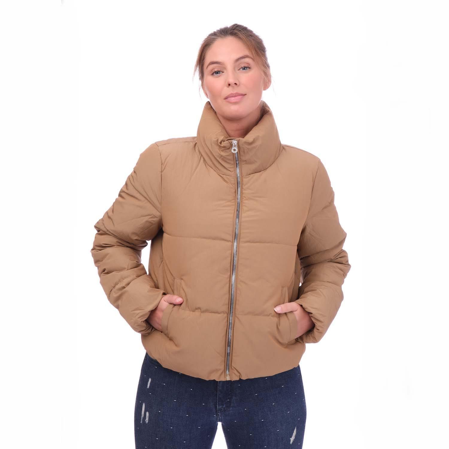 ONLY Womens/Ladies Dolly Short Puffer Jacket (Beige)