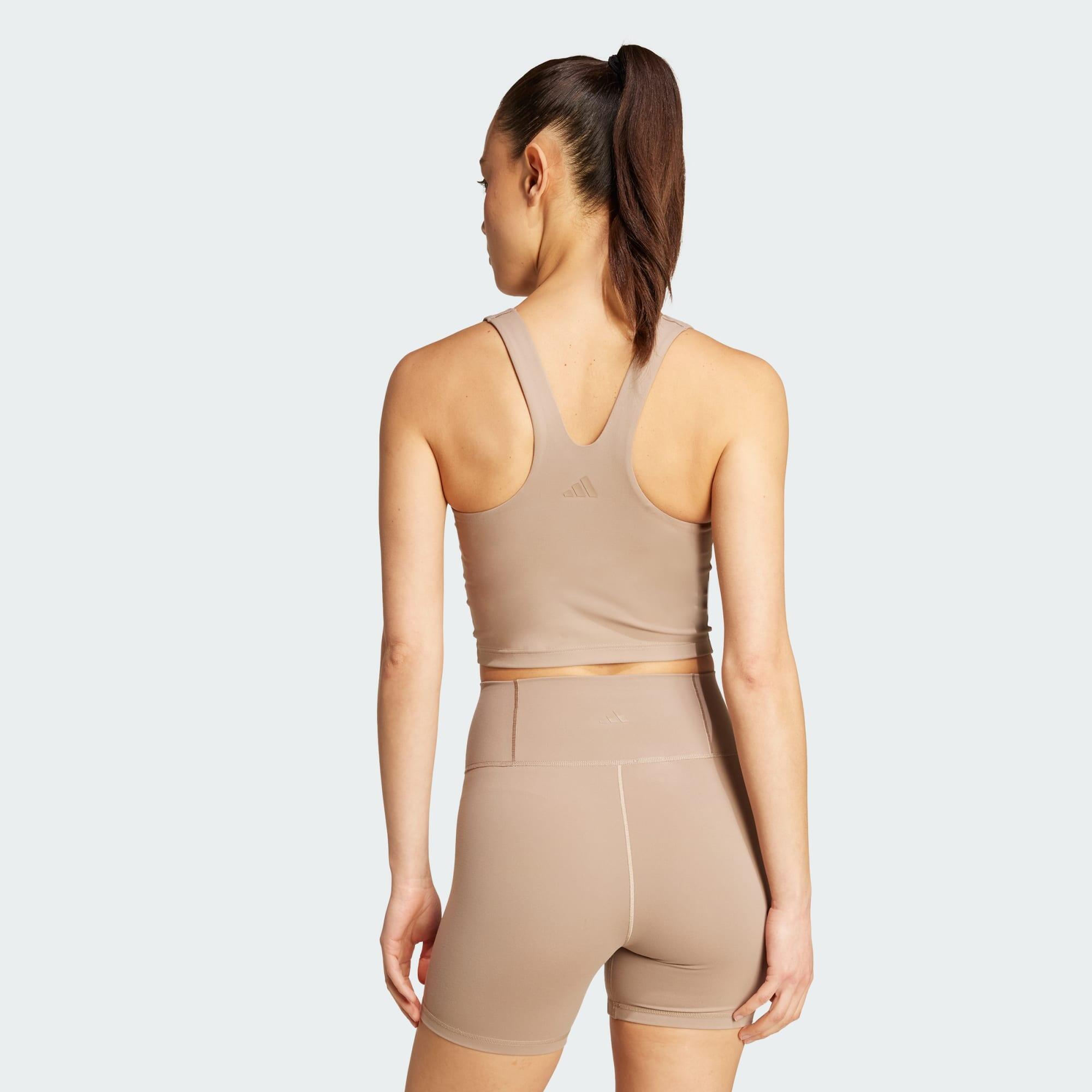 Top con reggiseno integrato adidas All Me a supporto medio 3/6