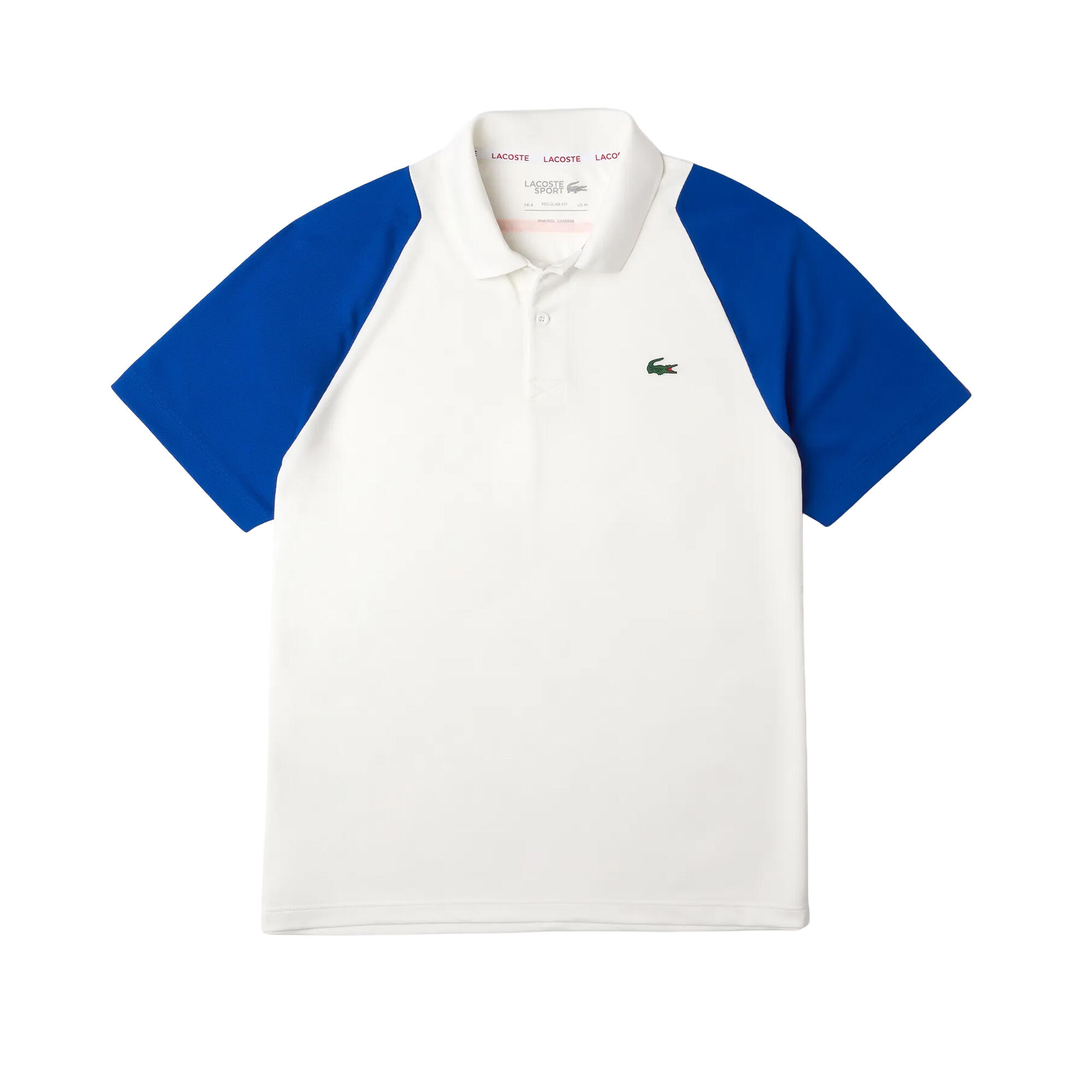 Unisex Adult Tennis polyester Polo Shirt (White/Blue) 1/2