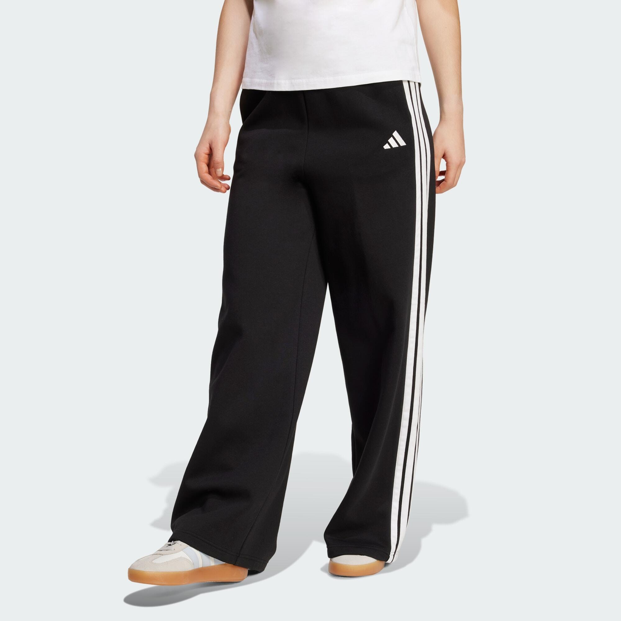 ADIDAS adidas 3-Stripes Fleece Wide Broek
