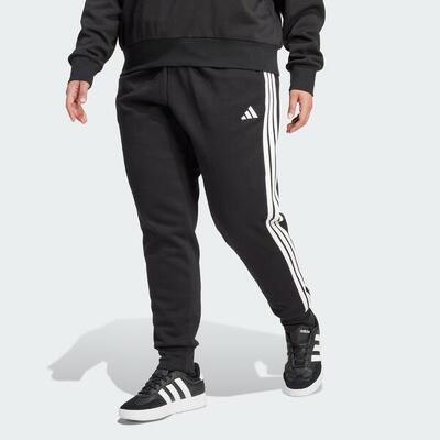 Essentials 3-stripes fleece slim broek (grote maat)
