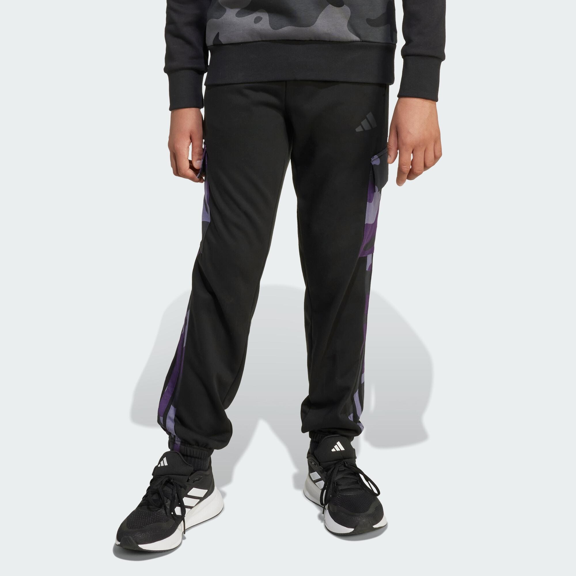 ADIDAS Pantaloni cargo in spugna francese mimetica Essentials stagionali per bambini