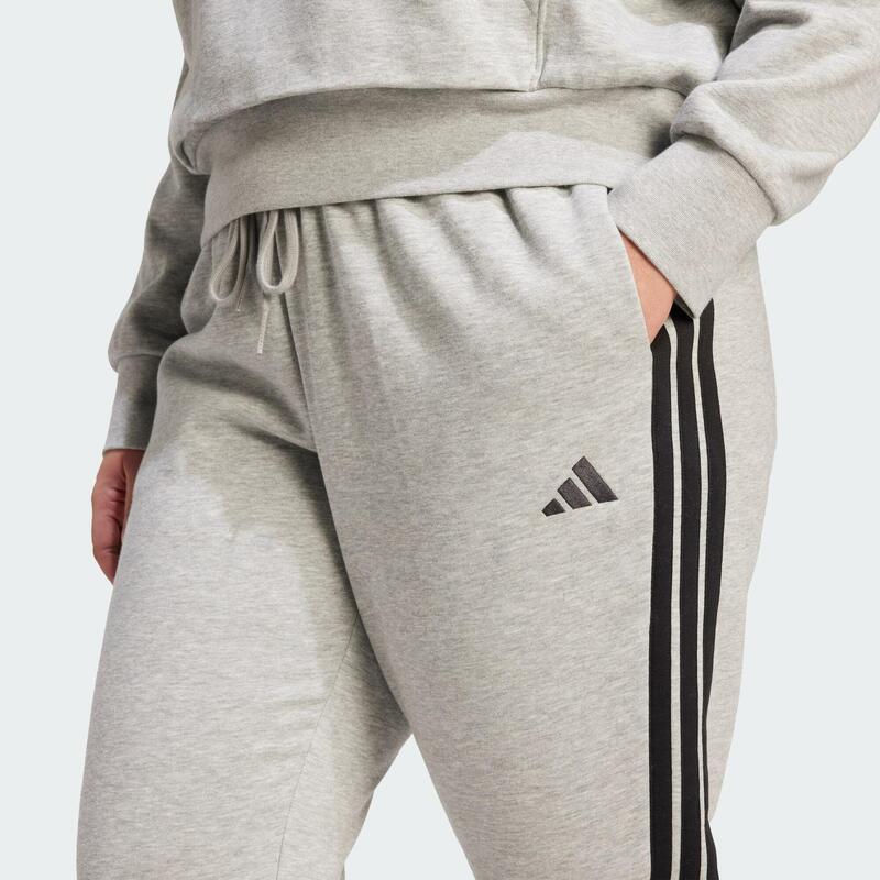 Spodnie Essentials 3-Stripes Fleece Slim (Plus Size)