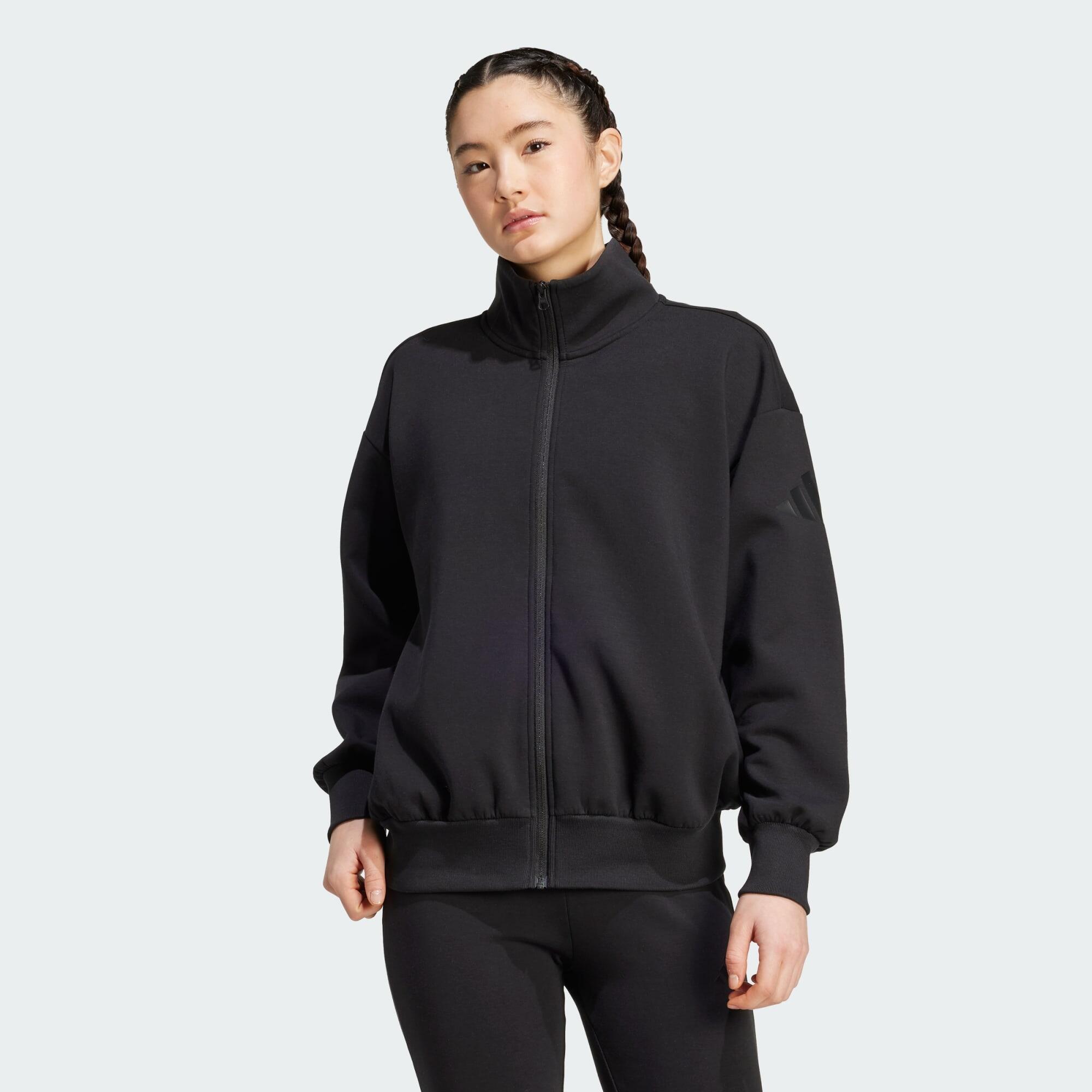Adidas - Haut Ample Zip Intégral Soft Lux - Survêtement - Noir - 34 2xs - Decathlon