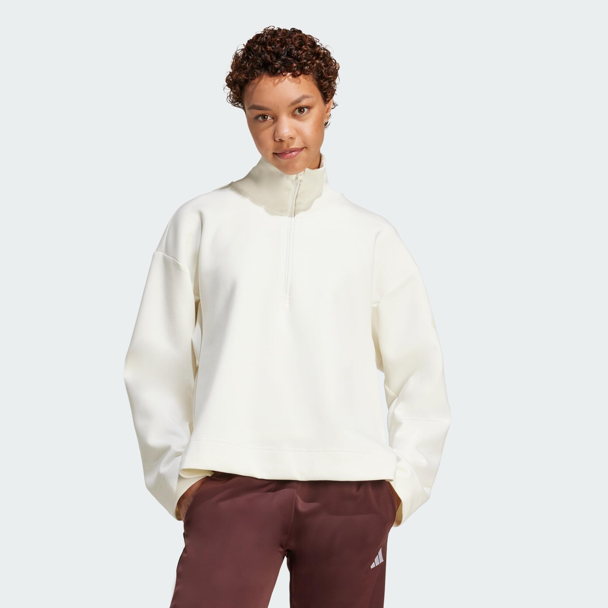 ADIDAS Camisola com Fecho a 1/4 Suave Lux