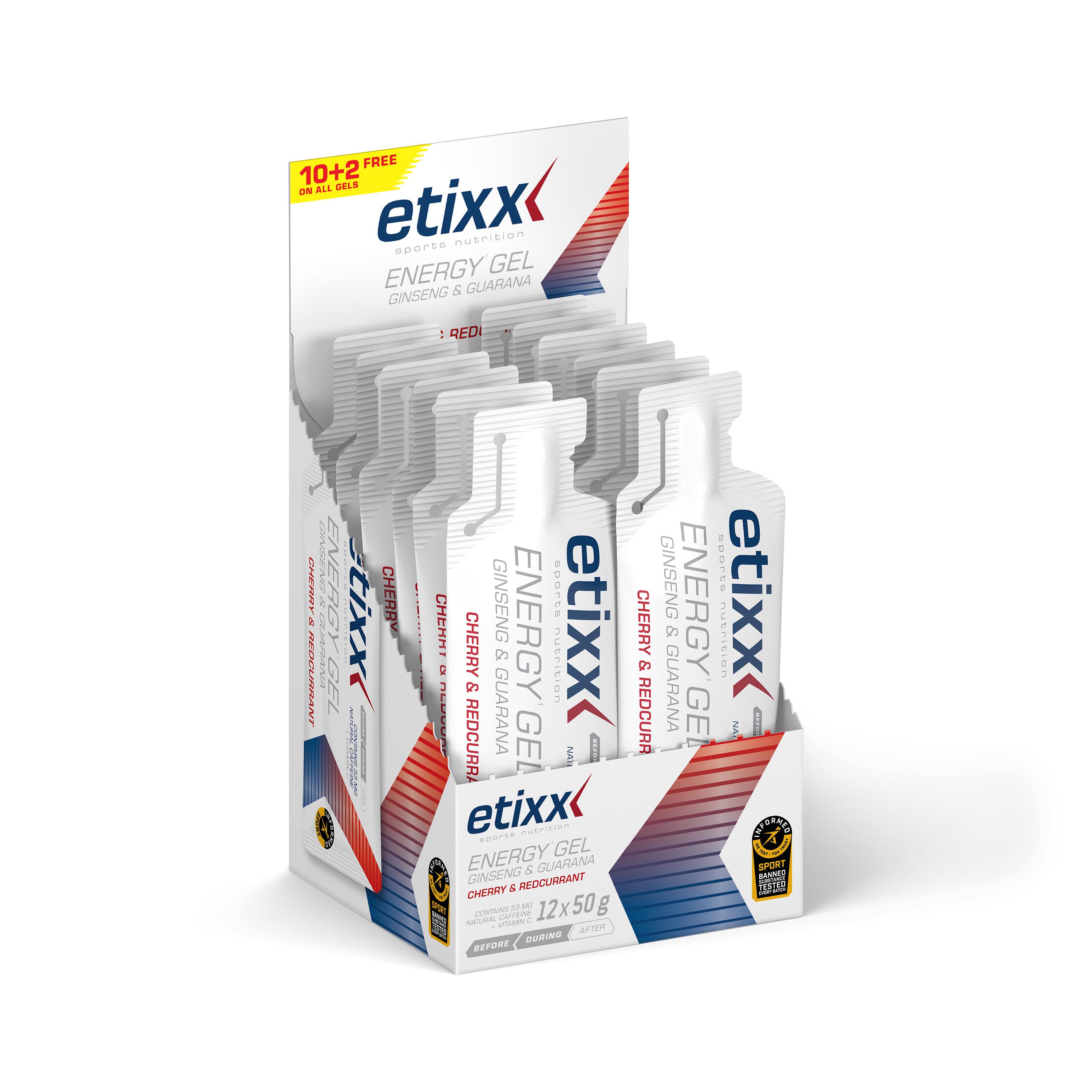 ETIXX Ginseng & Guarana Energy Gel Kers 12 x 50g