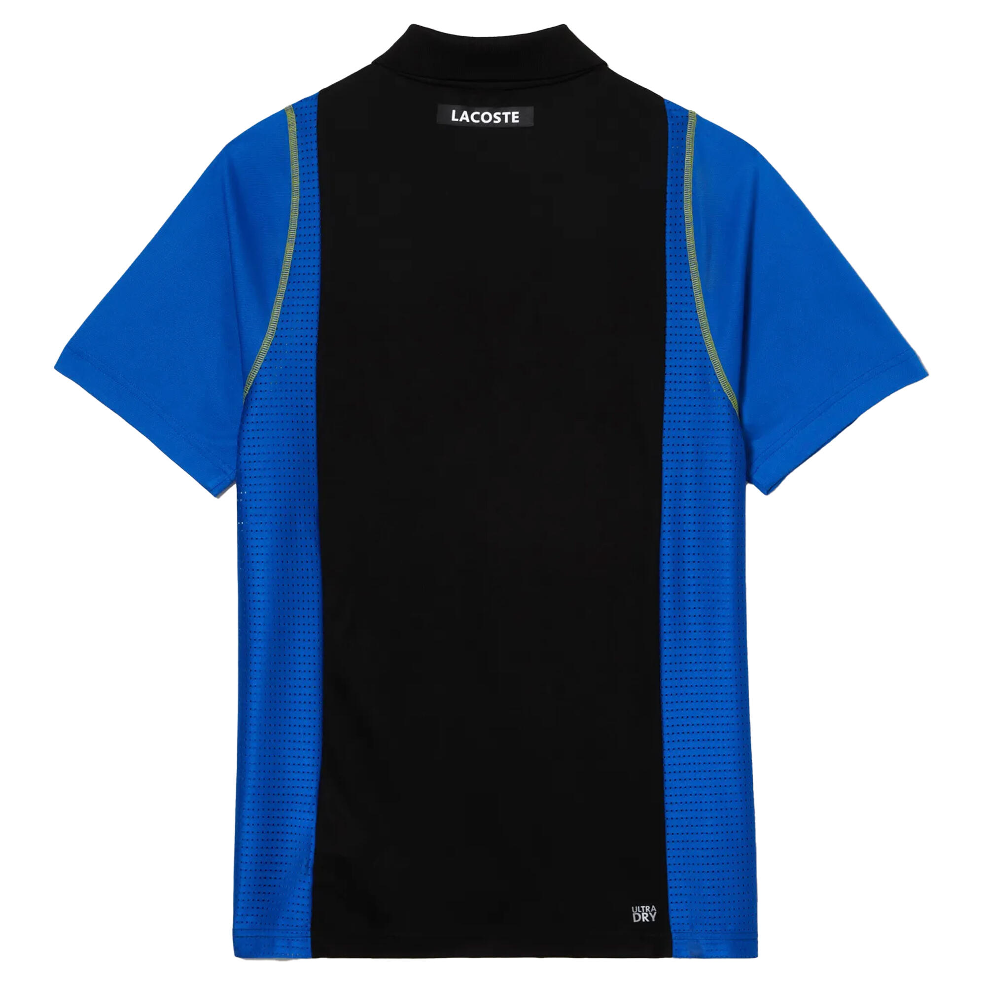 Mens polyester Tennis Polo Shirt (Black/Blue) 2/3