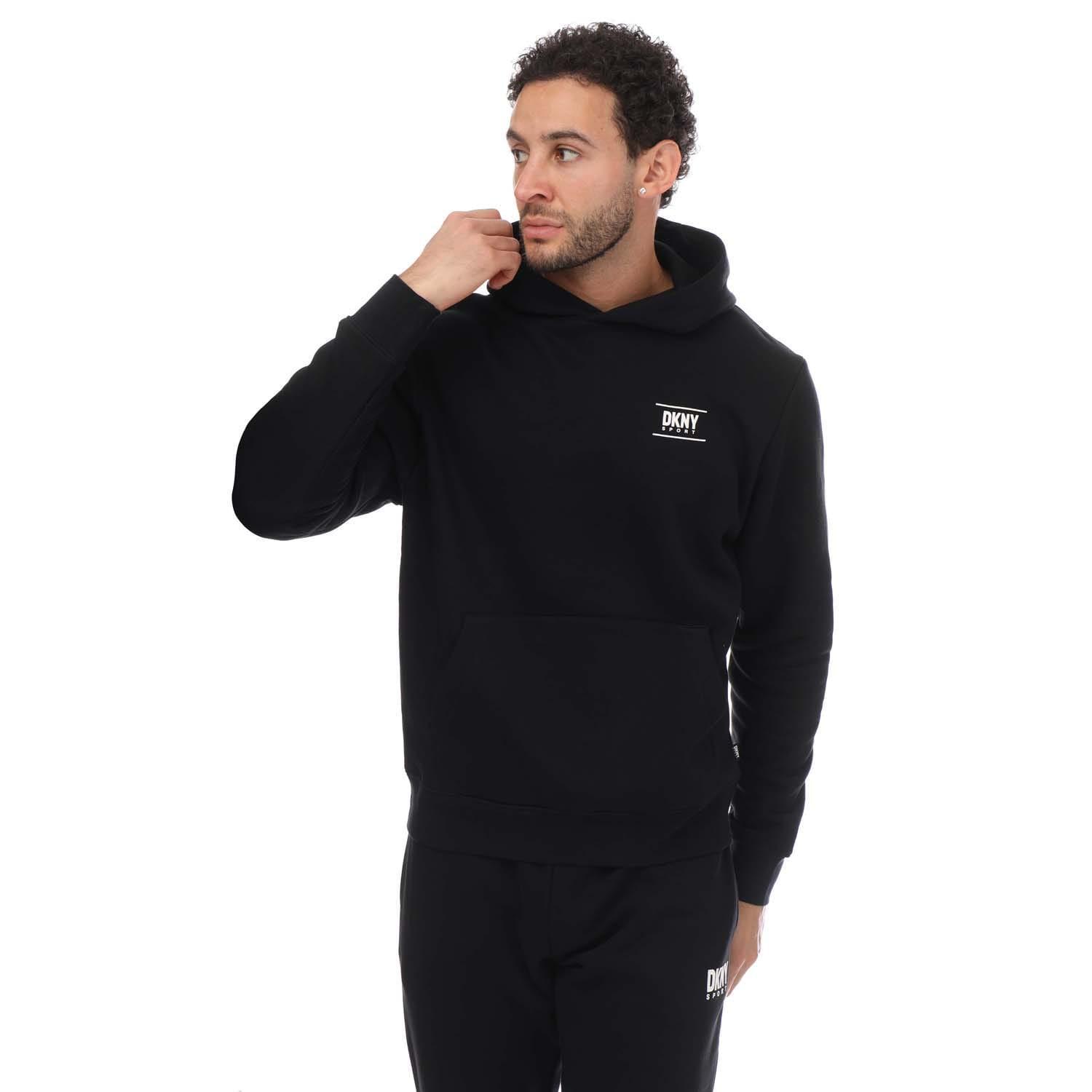 DKNY Mens Blackwater Logo Hoodie (Black)
