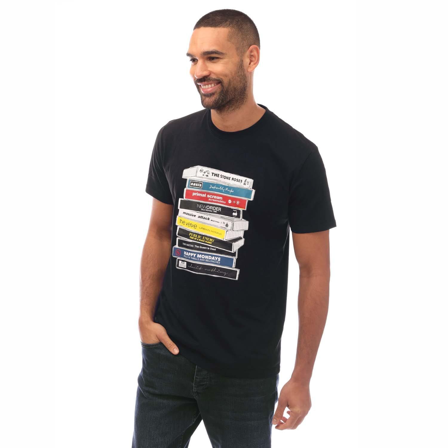 WEEKEND OFFENDER Mens Cassettes TShirt (Navy)