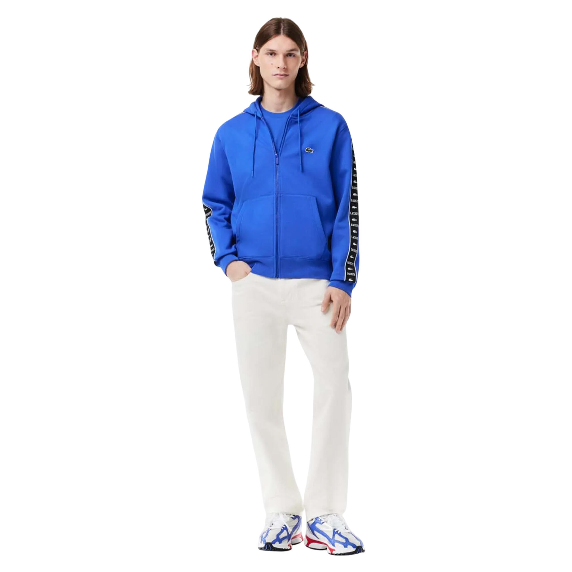 Mens Jogger Zipped Hoodie (Blue) 3/3