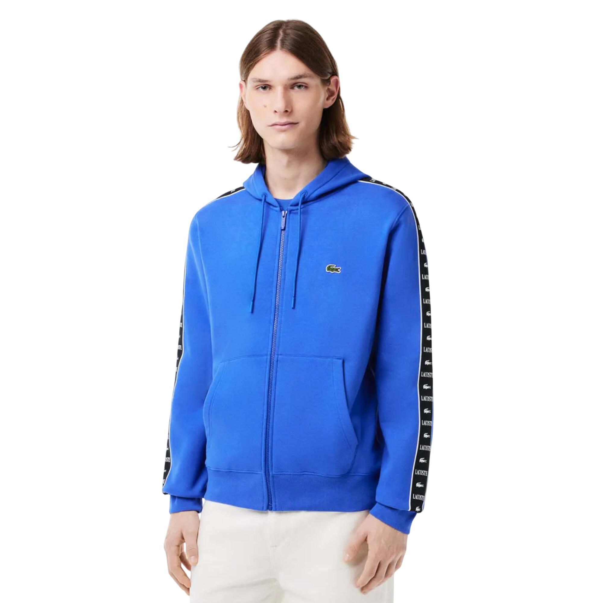 Mens Jogger Zipped Hoodie (Blue) 1/3