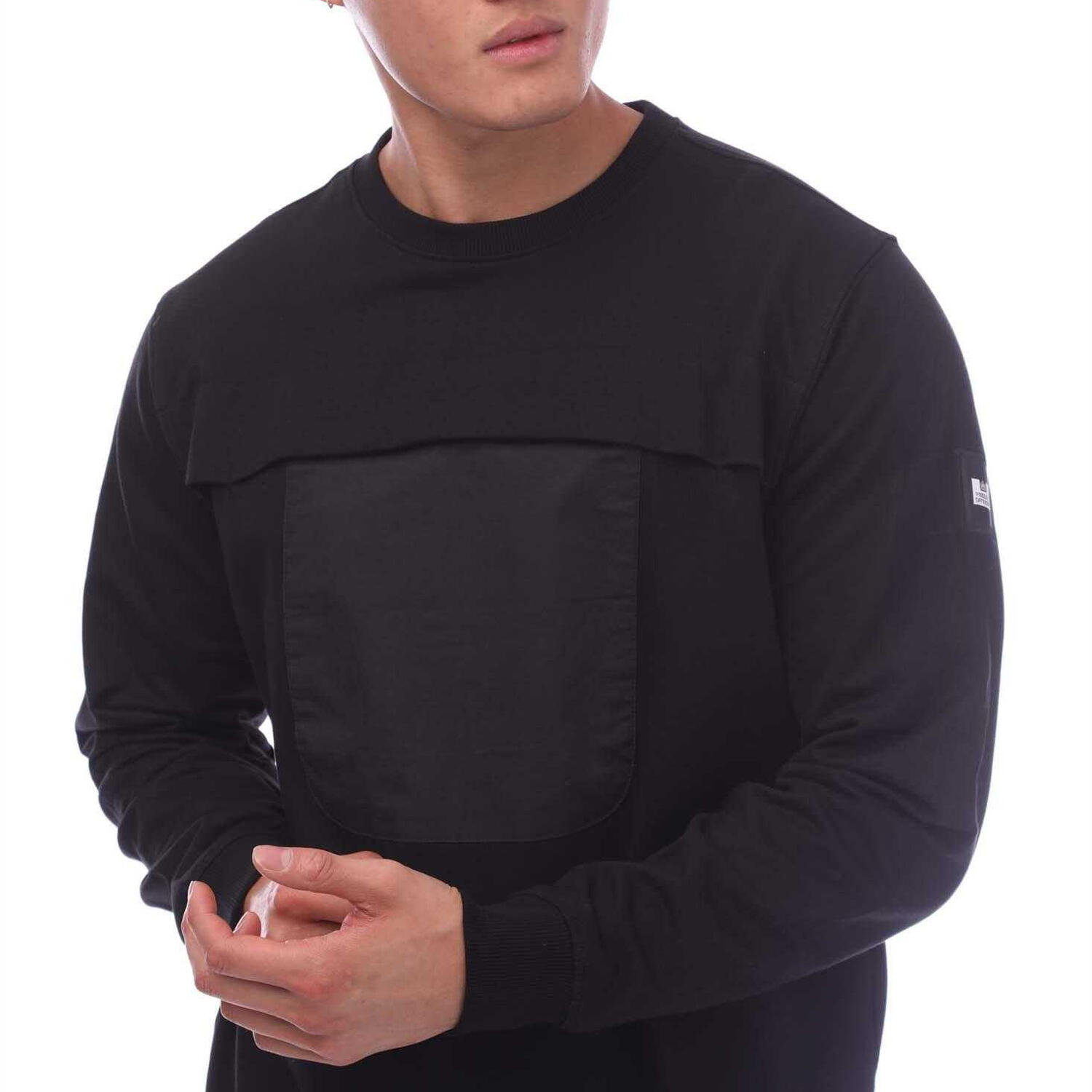 Mens Prospect Park Sweatshirt (Black) 3/4