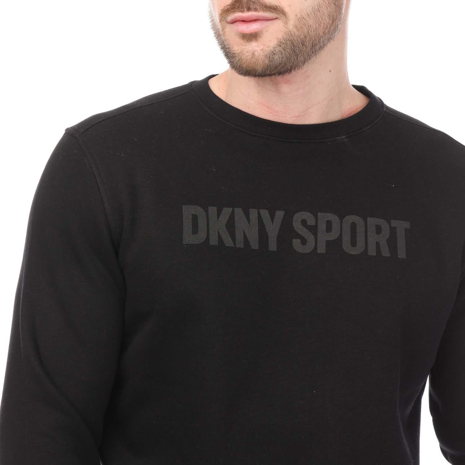 Mens Tonal Logo Crew Neck Sweatshirt (Black) 3/3