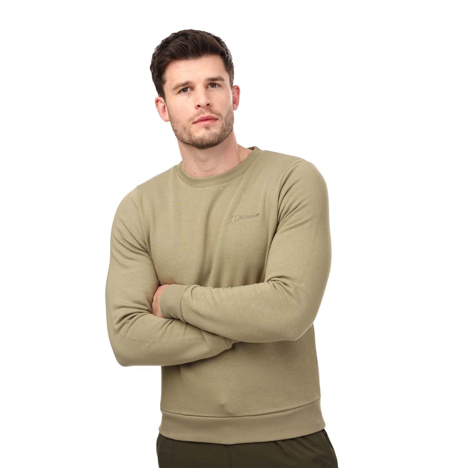 Mens Logo Crew Neck Sweatshirt (Green) 1/3