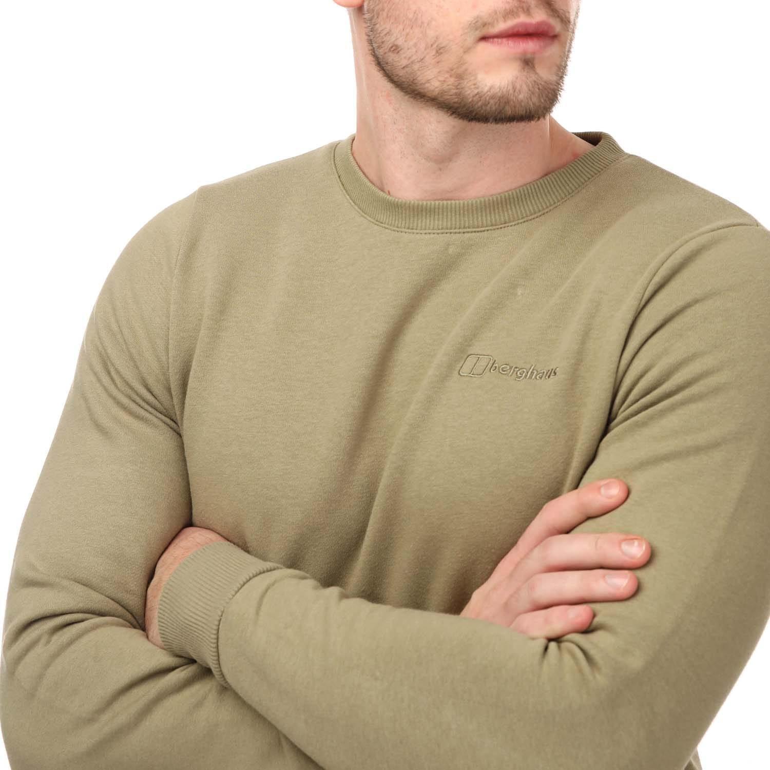 Mens Logo Crew Neck Sweatshirt (Green) 3/3