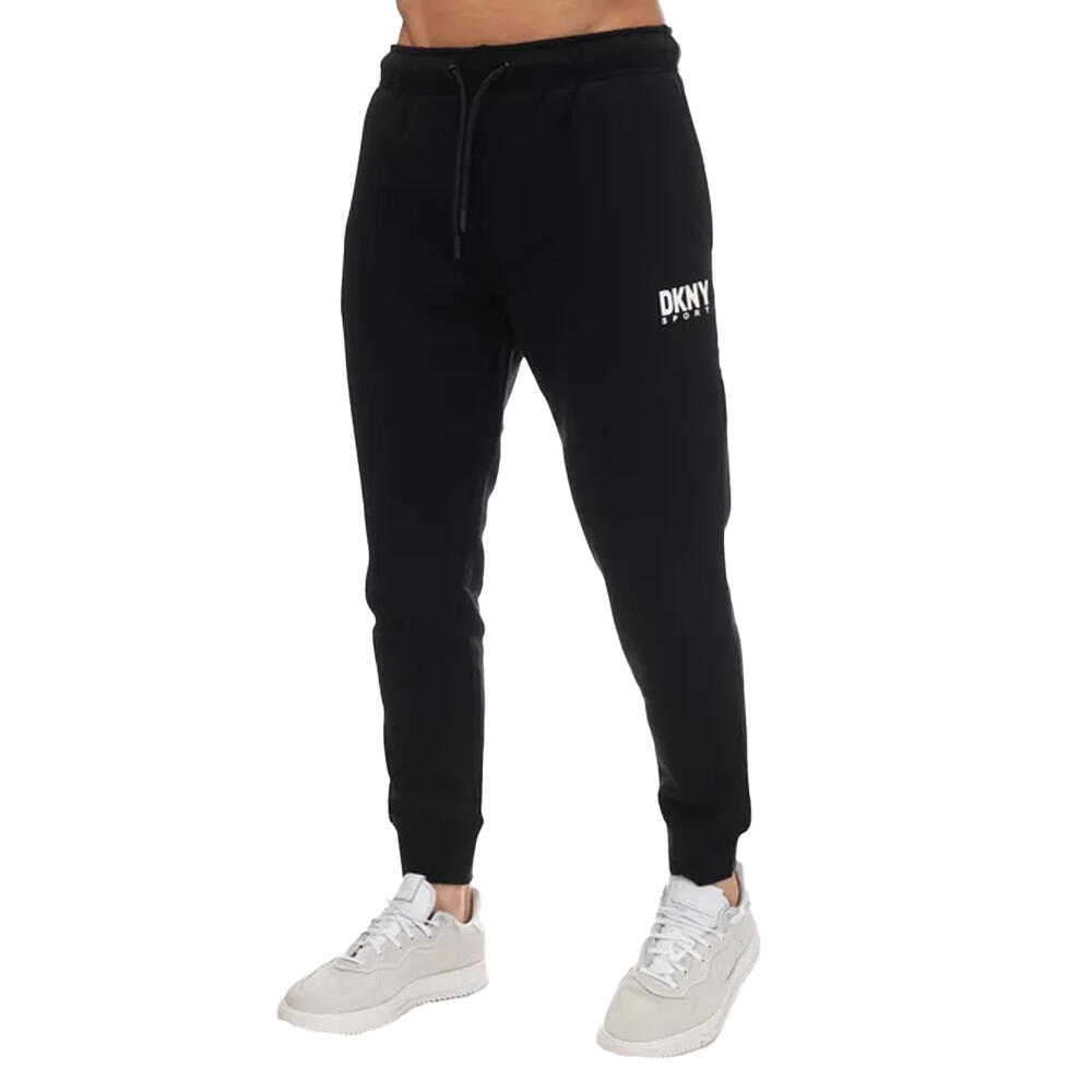 DKNY Mens Printed Logo Jogging Bottoms (Black)