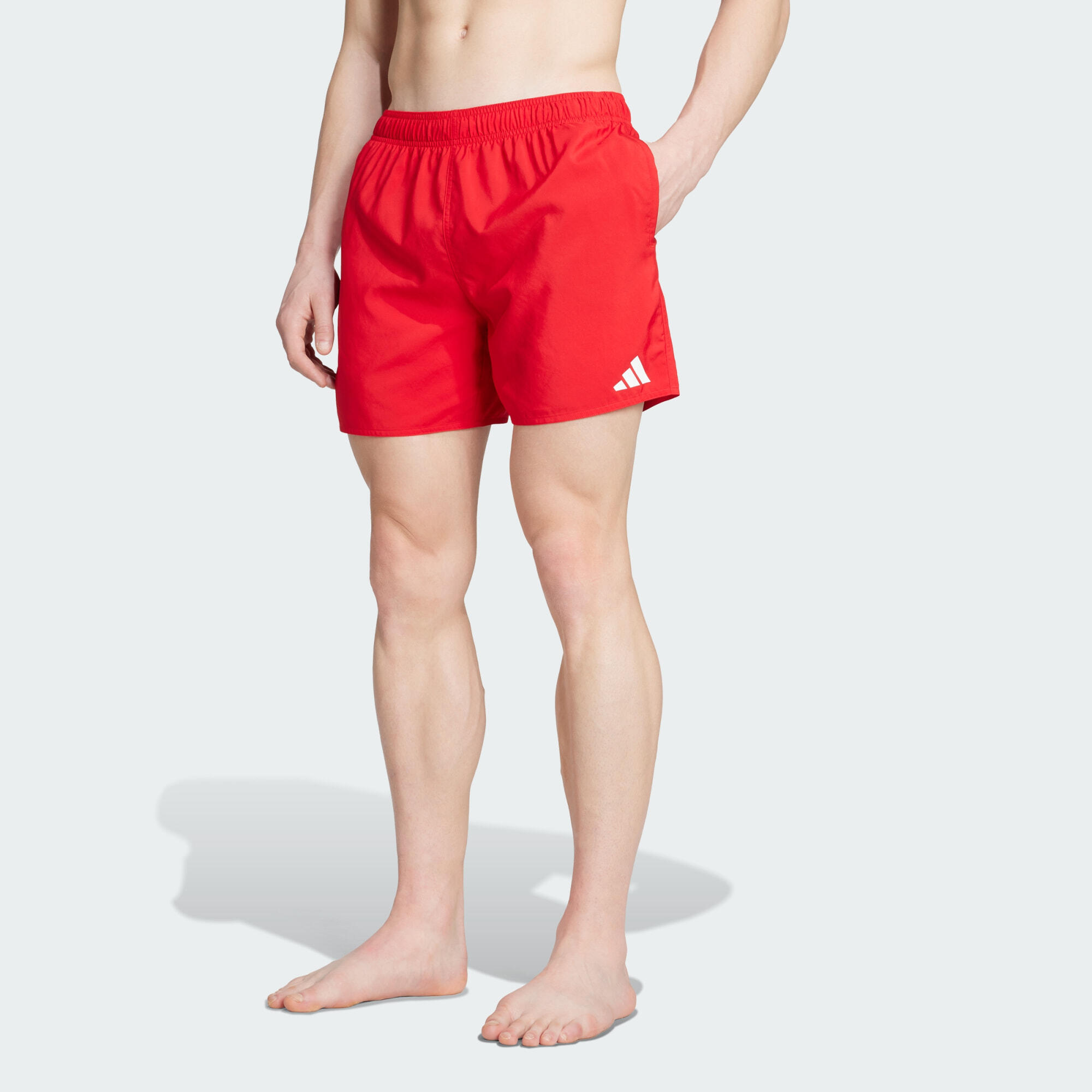 Adidas - Short De Natation 12,7 cm - Bas De Maillot De Bain - Blanc|rouge - Decathlon