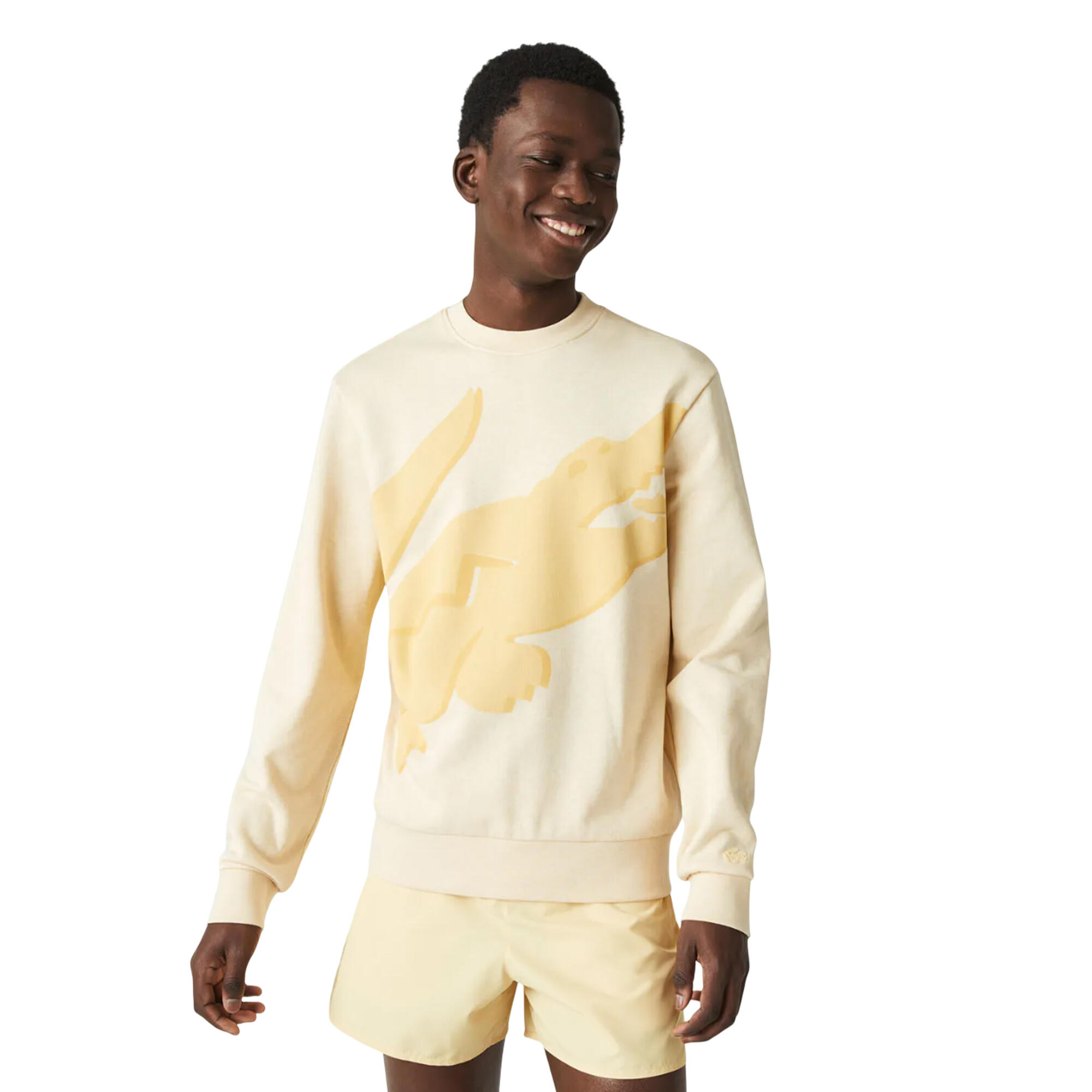 Mens Big Logo Classic Sweatshirt (Yellow) 3/4