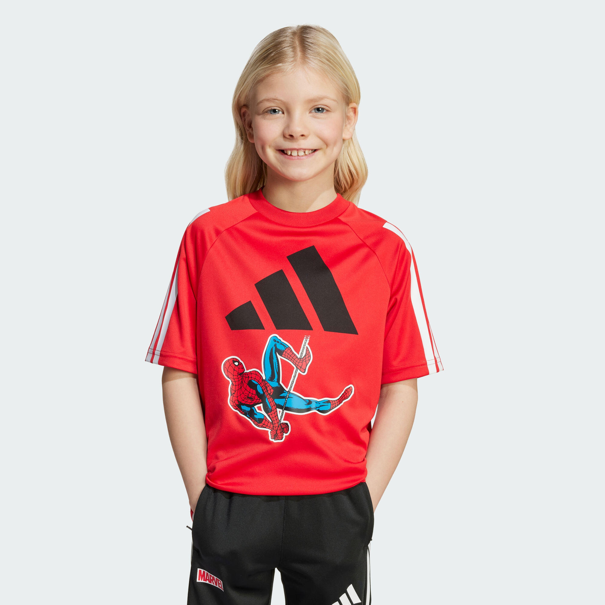 Adidas - Tee-shirt Marvel Spider-man Enfants - T-shirt Manches Courtes - Blanc|rouge - 18 Mois - Decathlon