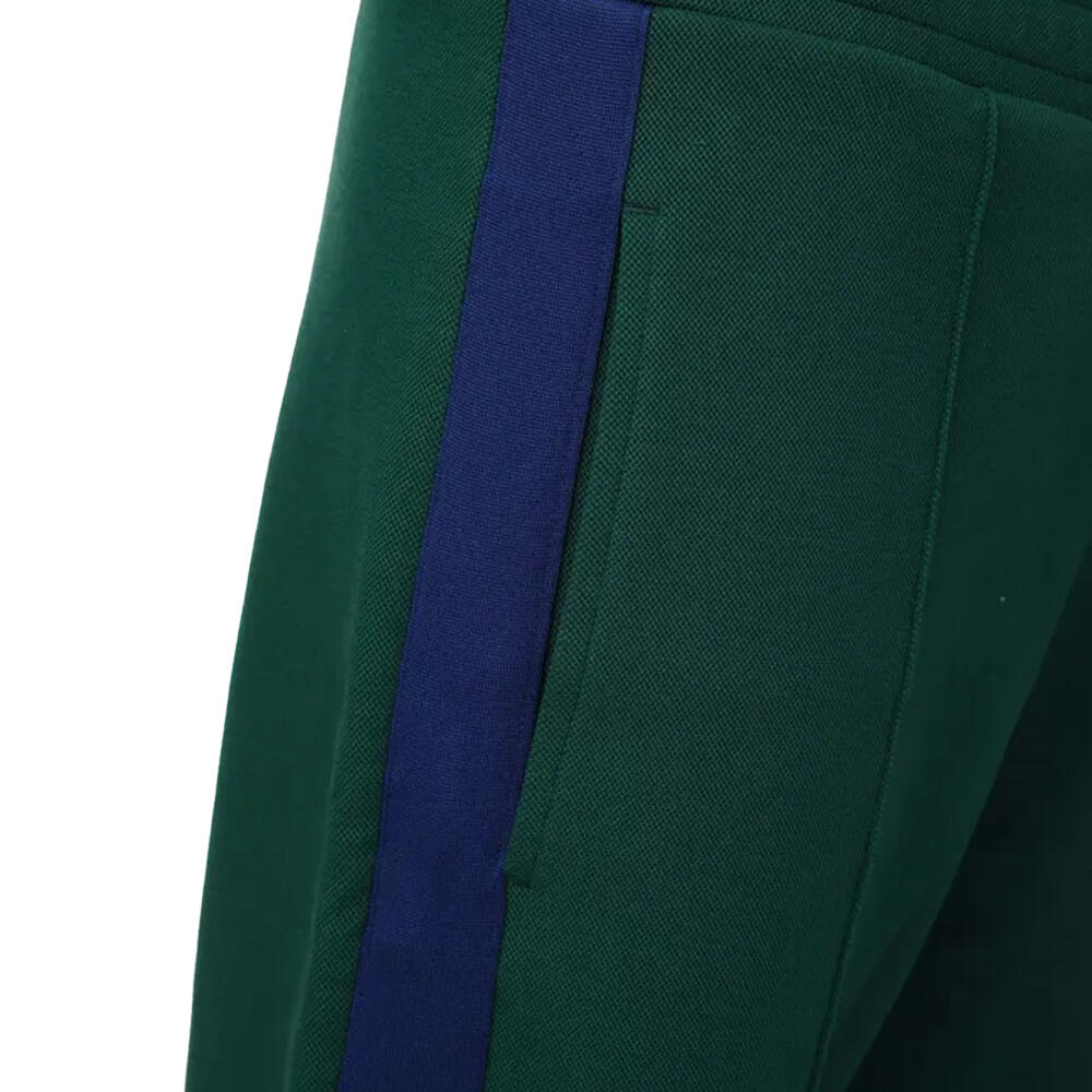 Mens Heritage Pique Colour Block Jogging Bottoms (Green/Blue) 4/4