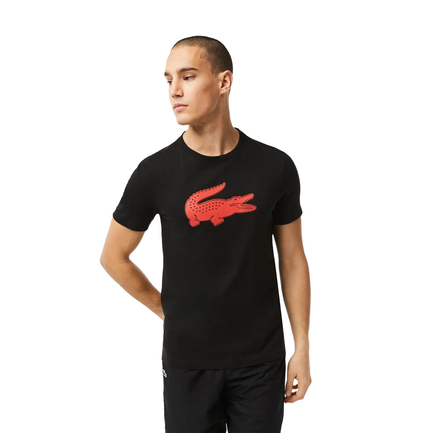 Mens Crocodile 3D Sport TShirt (Black/Red) 3/4
