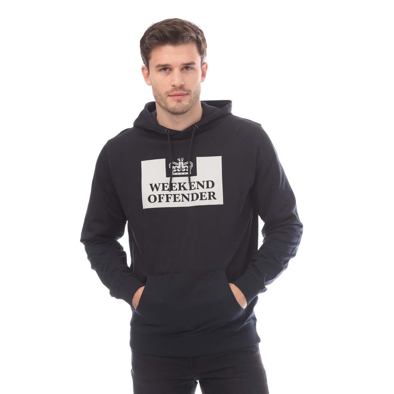 WEEKEND OFFENDER Mens Garrison Hoodie (Navy)