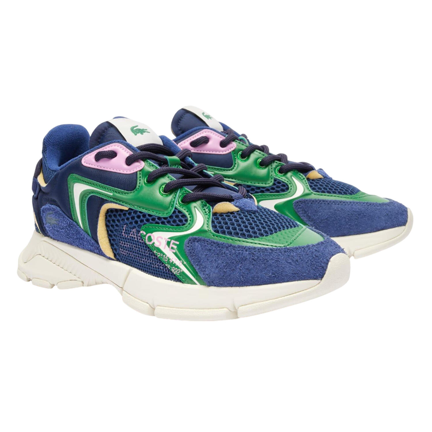 Unisex Adult L003 Neo Suede Trainers (Blue/Green) 1/4