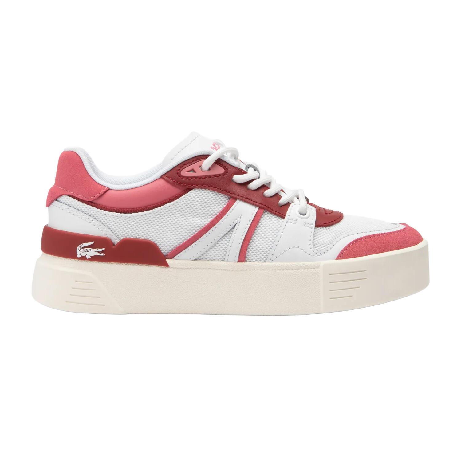 Womens/Ladies L002 Evo Trainers (White/Red) 3/4
