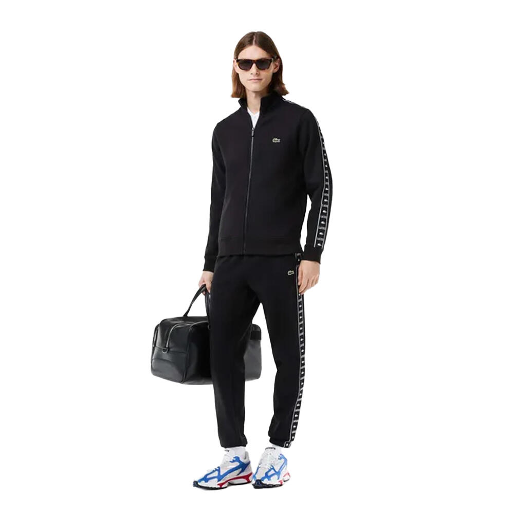 Mens Logo Strip Zipped Sweatshirt (Black) 3/3