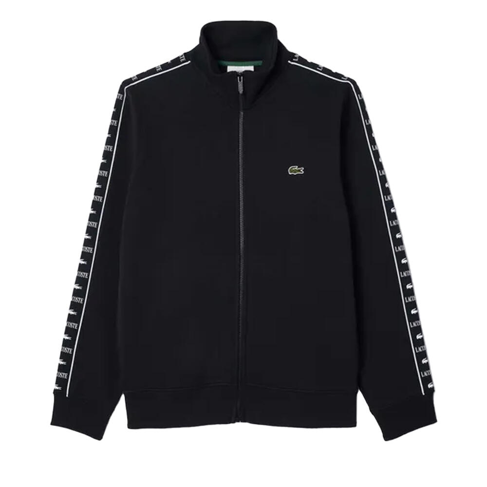 Mens Logo Strip Zipped Sweatshirt (Black) 1/3