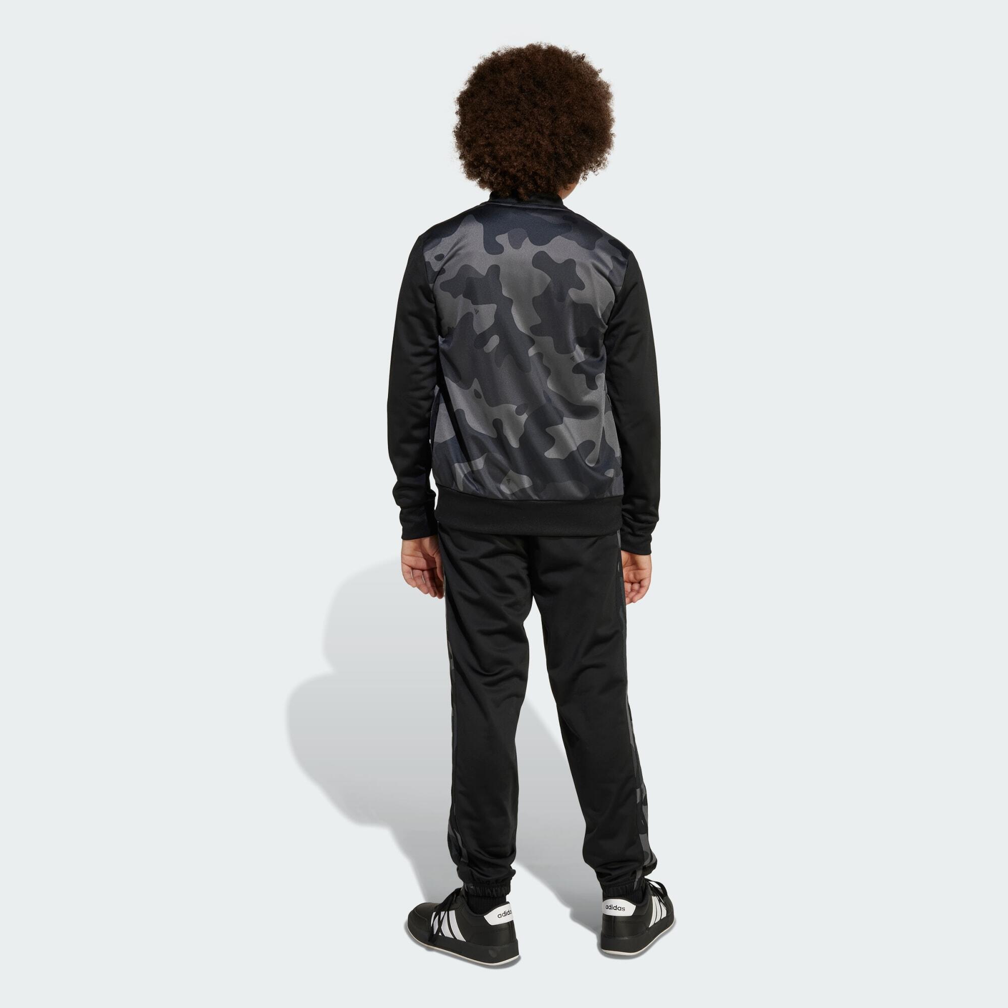 Seasonal Essential Kids Camouflage Tricot 3-Stripes All Over Printed Track Suit 4/7