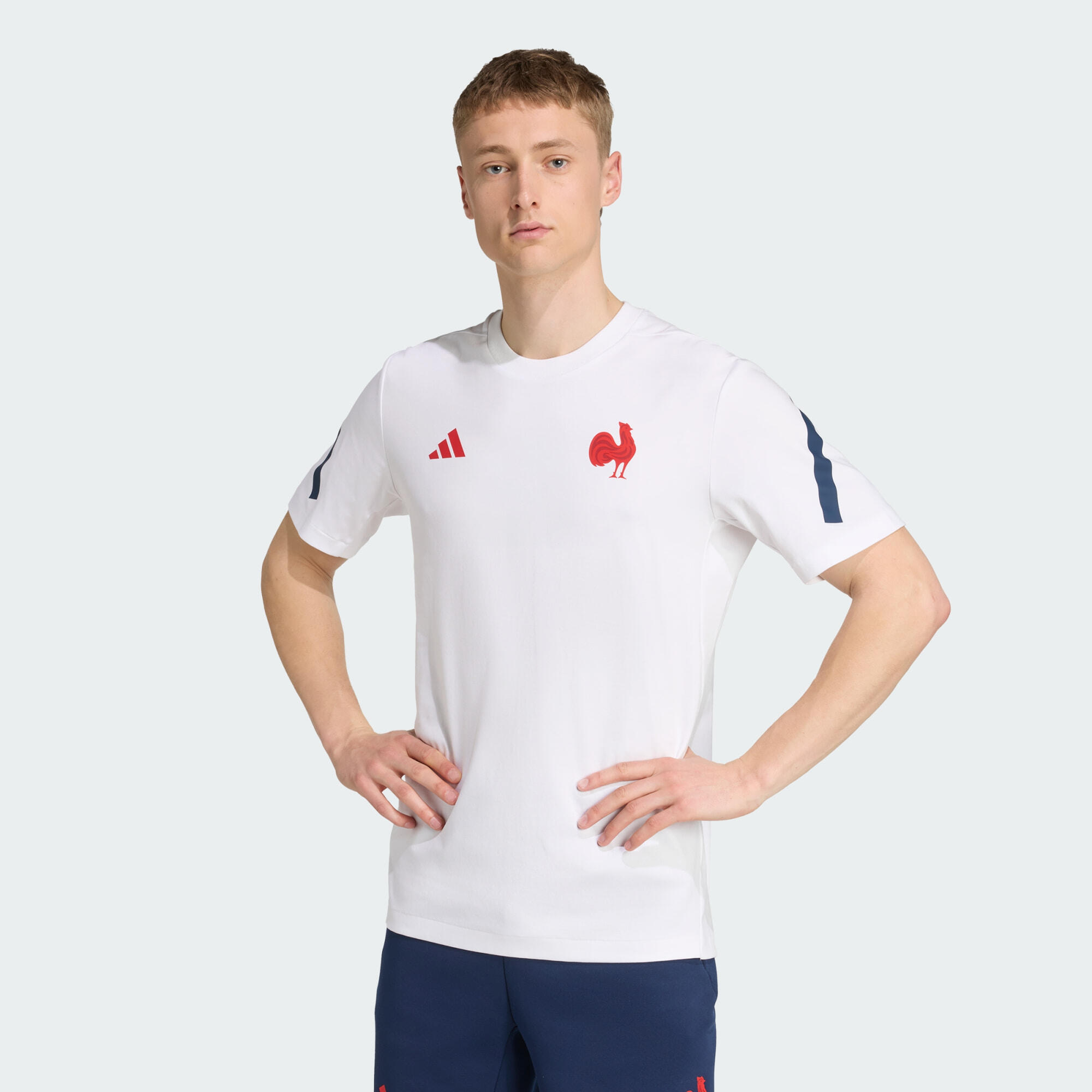 Adidas - T-shirt De Voyage Équipe De France Rugby - T-shirt Manches Courtes - Blanc - 40 M - Decathlon