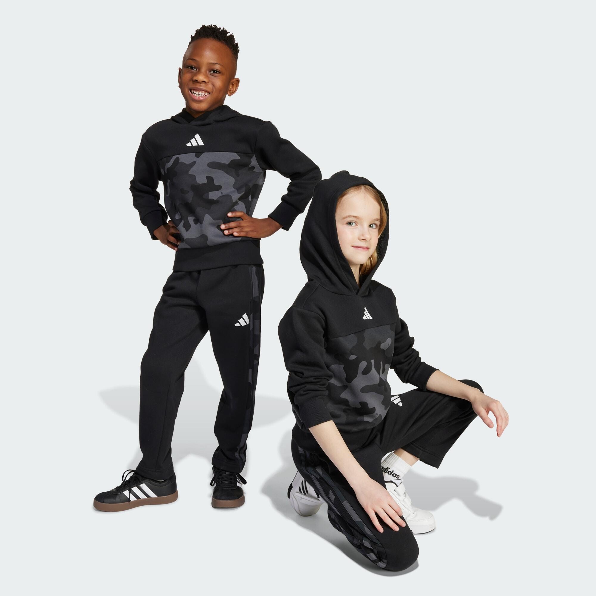 Fato de treino seasonal essentials com padrão camuflado em fleece para criança