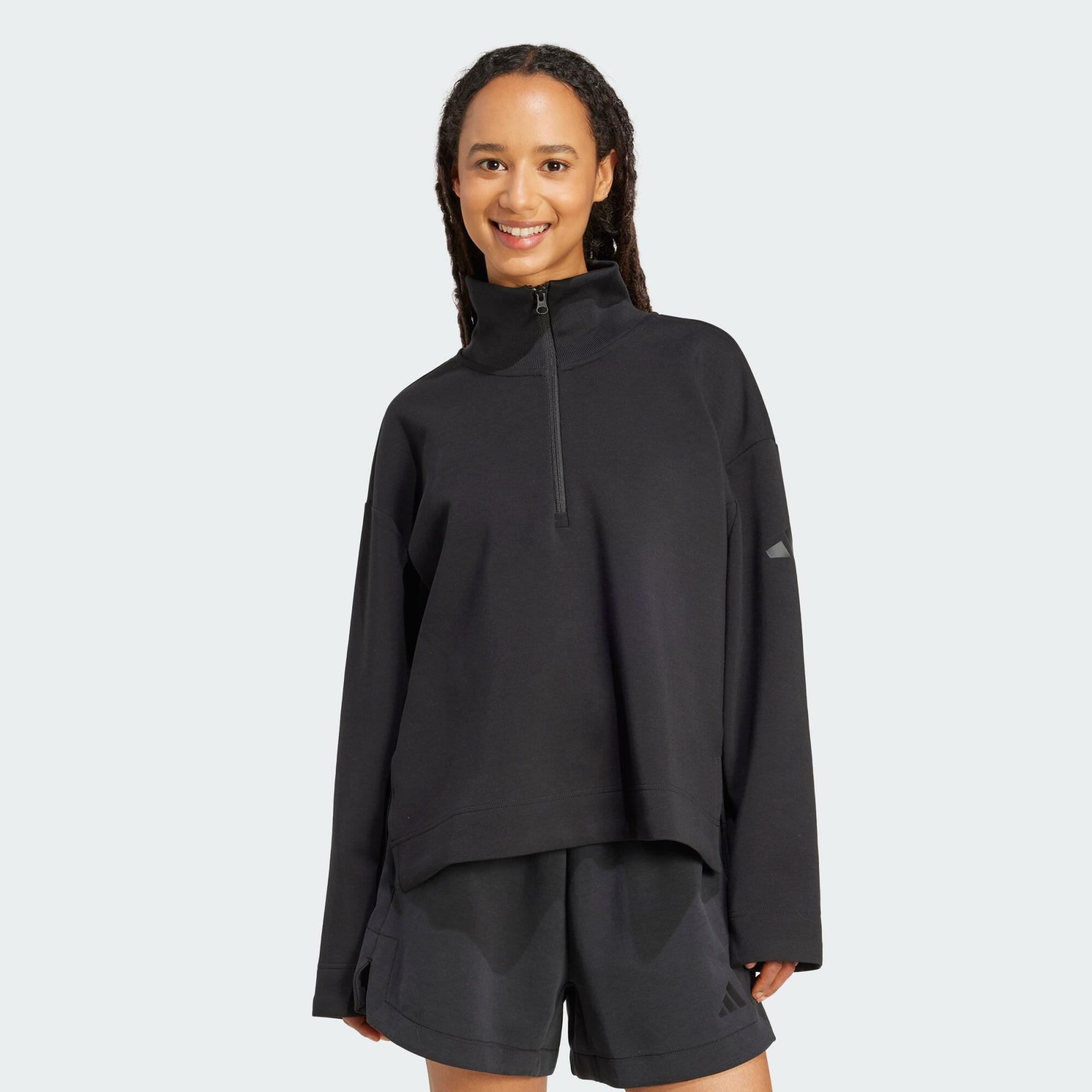 ADIDAS Camisola com Fecho a 1/4 Suave Lux