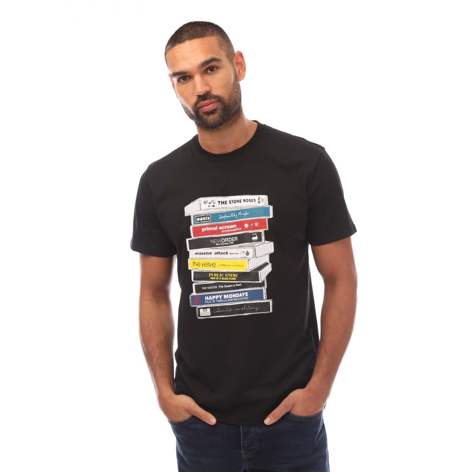 WEEKEND OFFENDER Mens Cassettes TShirt (Black)