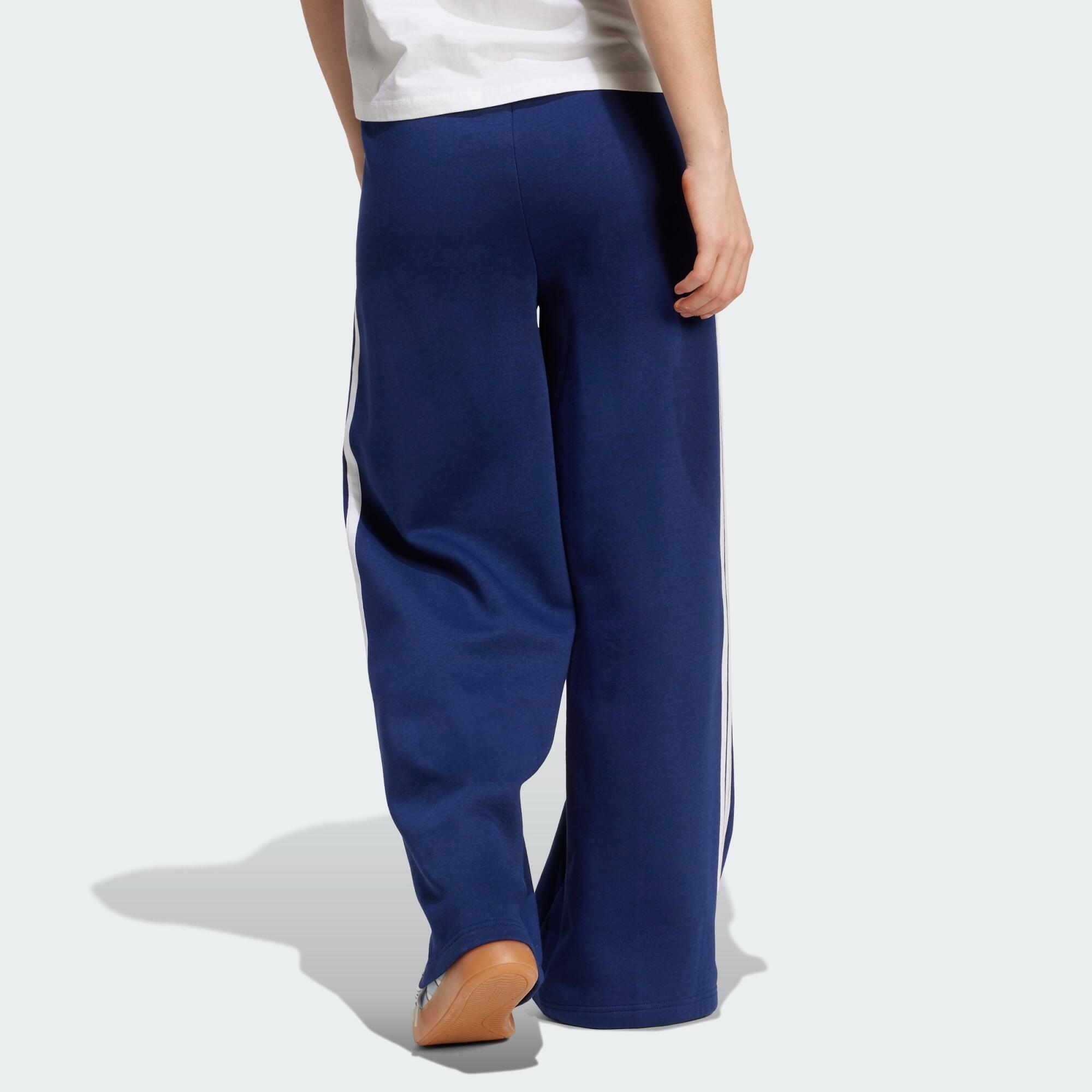 adidas 3-Streifen Fleecehose, weit geschnitten 3/5