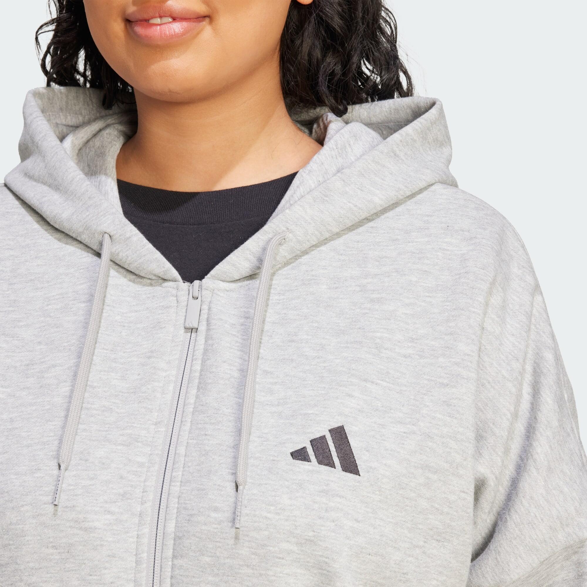 Essentials 3-Streifen Full-Zip Fleece Kapuzenjacke (Große Größen) 4/5