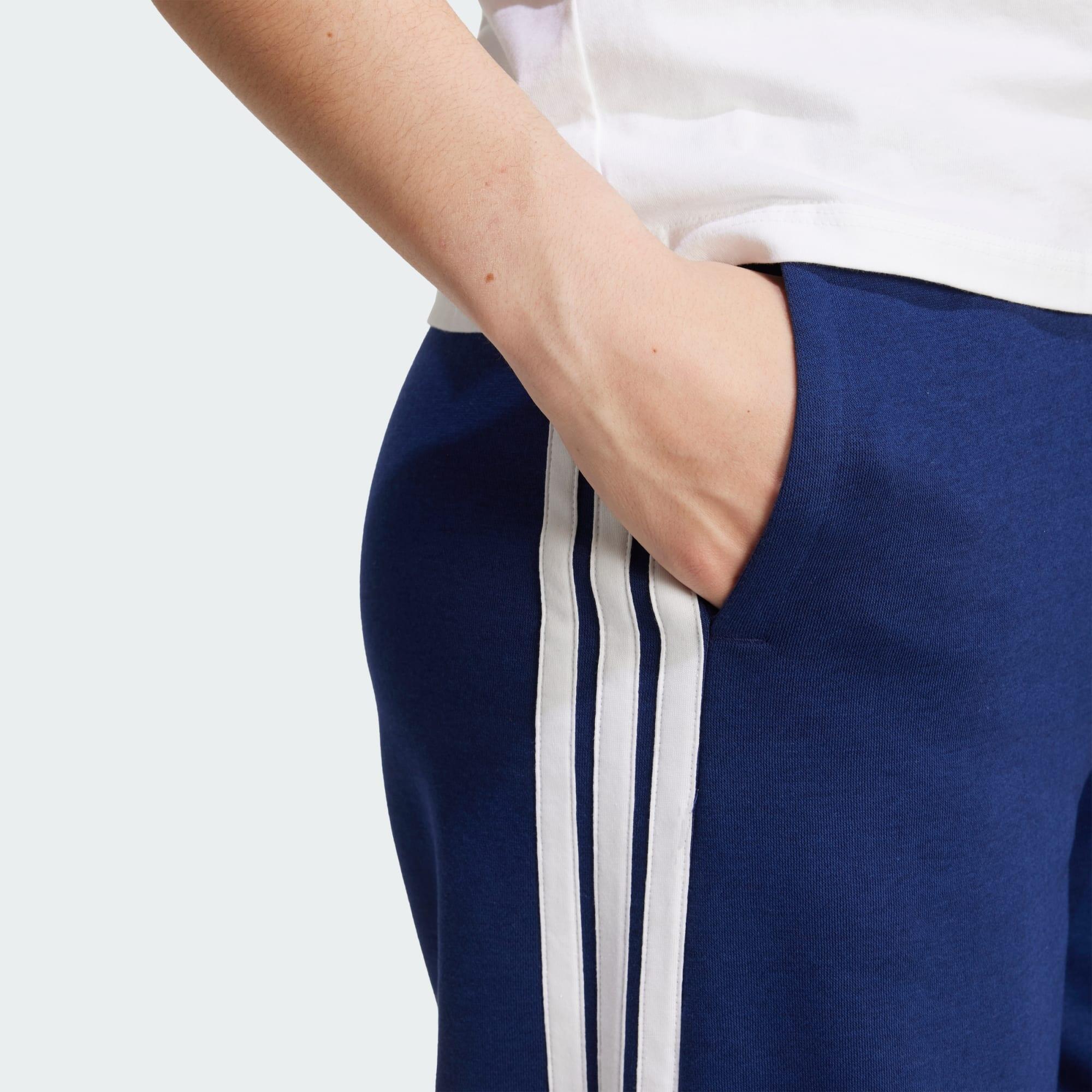 adidas 3-Streifen Fleecehose, weit geschnitten 4/5
