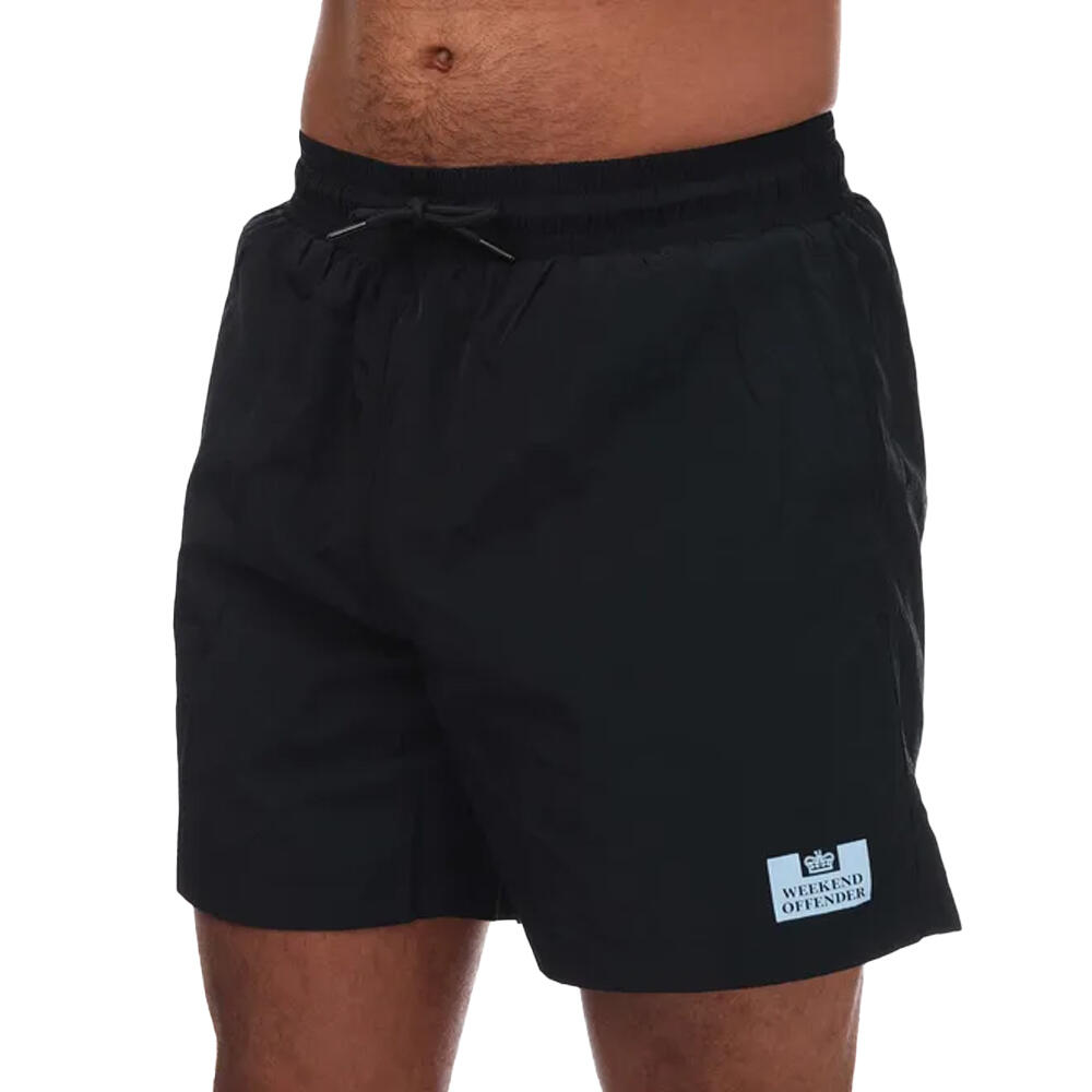 WEEKEND OFFENDER Mens Barios Swim Shorts (Navy)